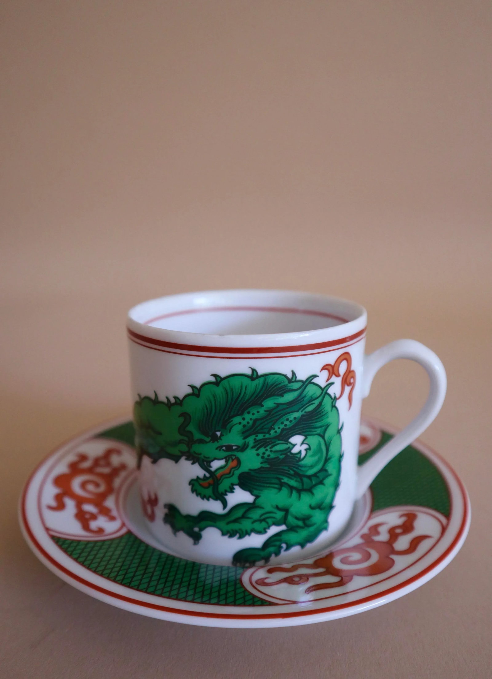(1) Fitz & Floyd Dragon Tea Cup & Saucer - 2