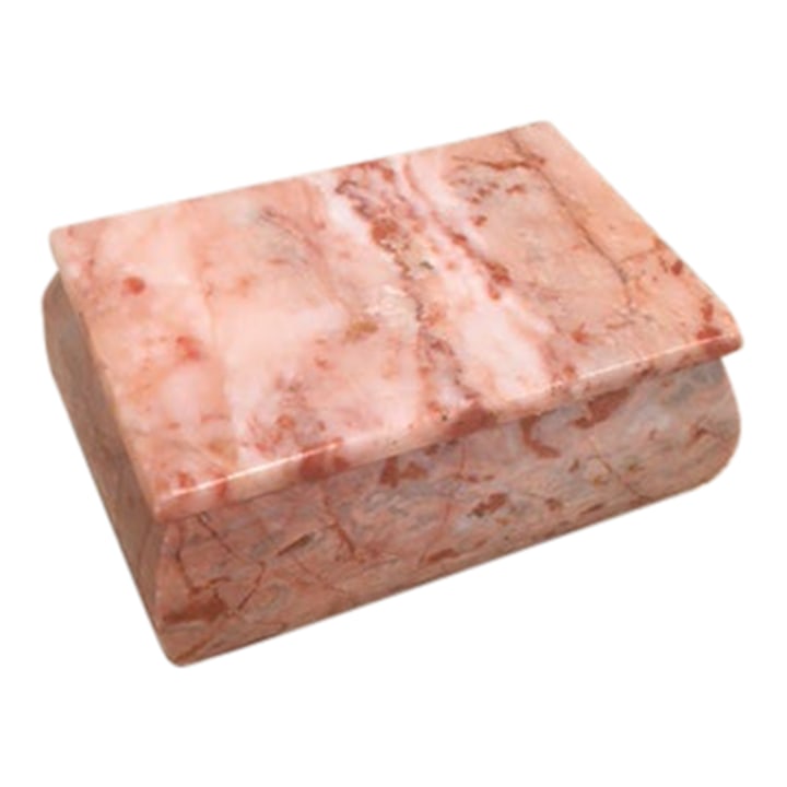 Mini Pink Marble Lidded Box: Mini Pink Marble Lidded Box Condition: Alterations: Original Condition Unaltered Imperfections: Some Imperfections Condition Notes: Condition: Good with wear commensurate of age and use. Origin: