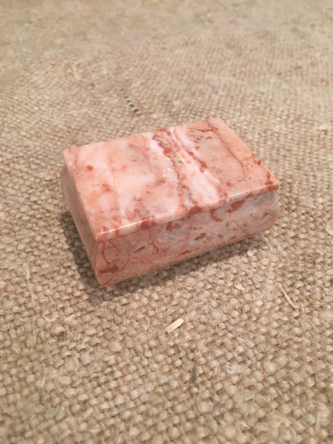 Mini Pink Marble Lidded Box - 4