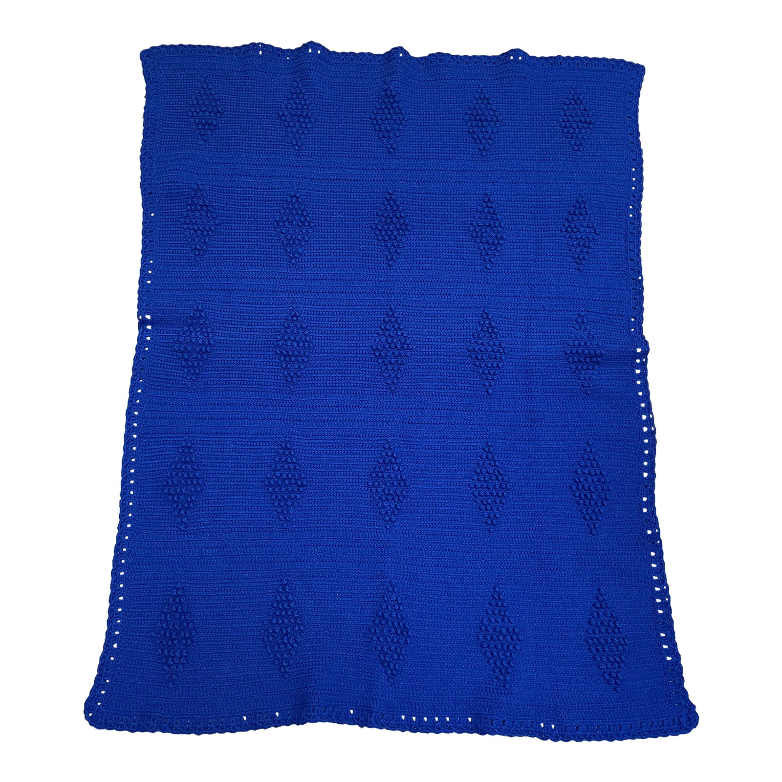 Mid Century Modern Hand Knit Afghan Throw Blanket (1 of 11)