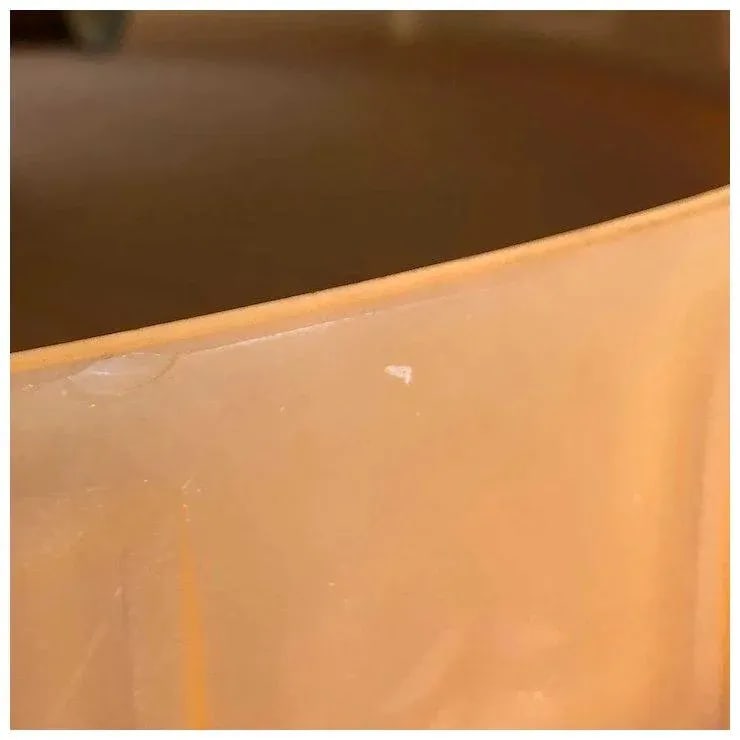 1930s Swedish Simon Gate for Orrefors Frosted Amber Glass Ceiling Light Fixture - 3