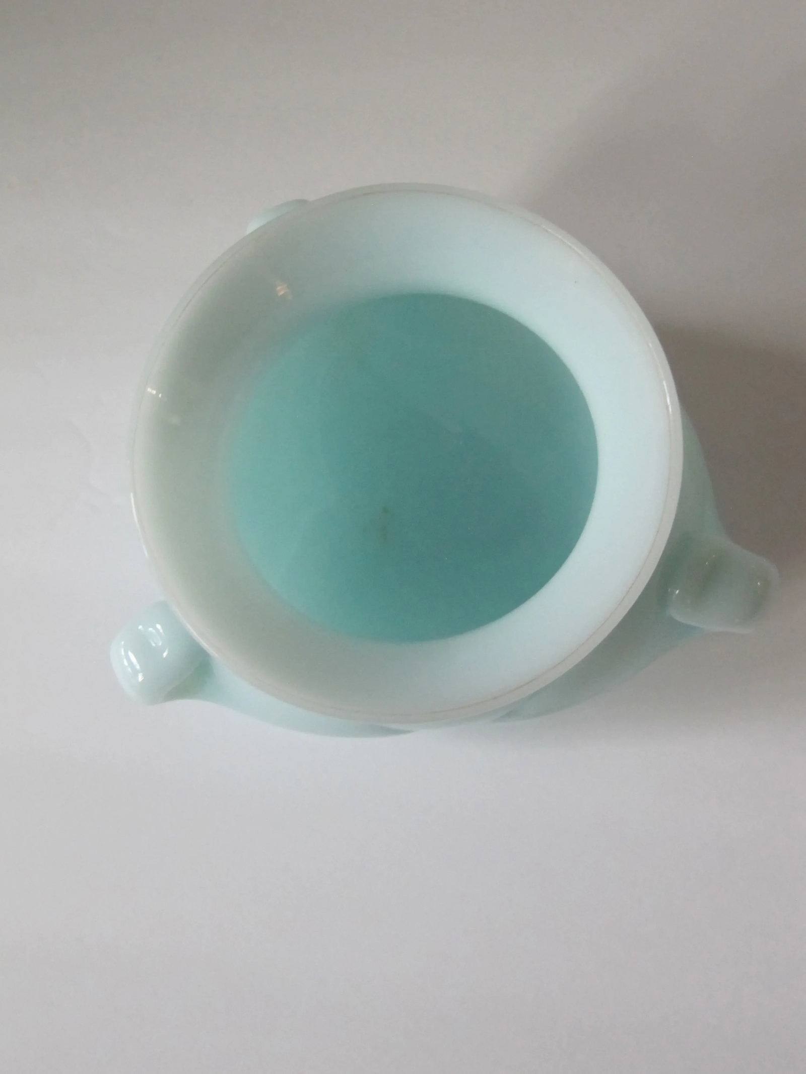 Pearlescent Blue Art Glass Vase - 2