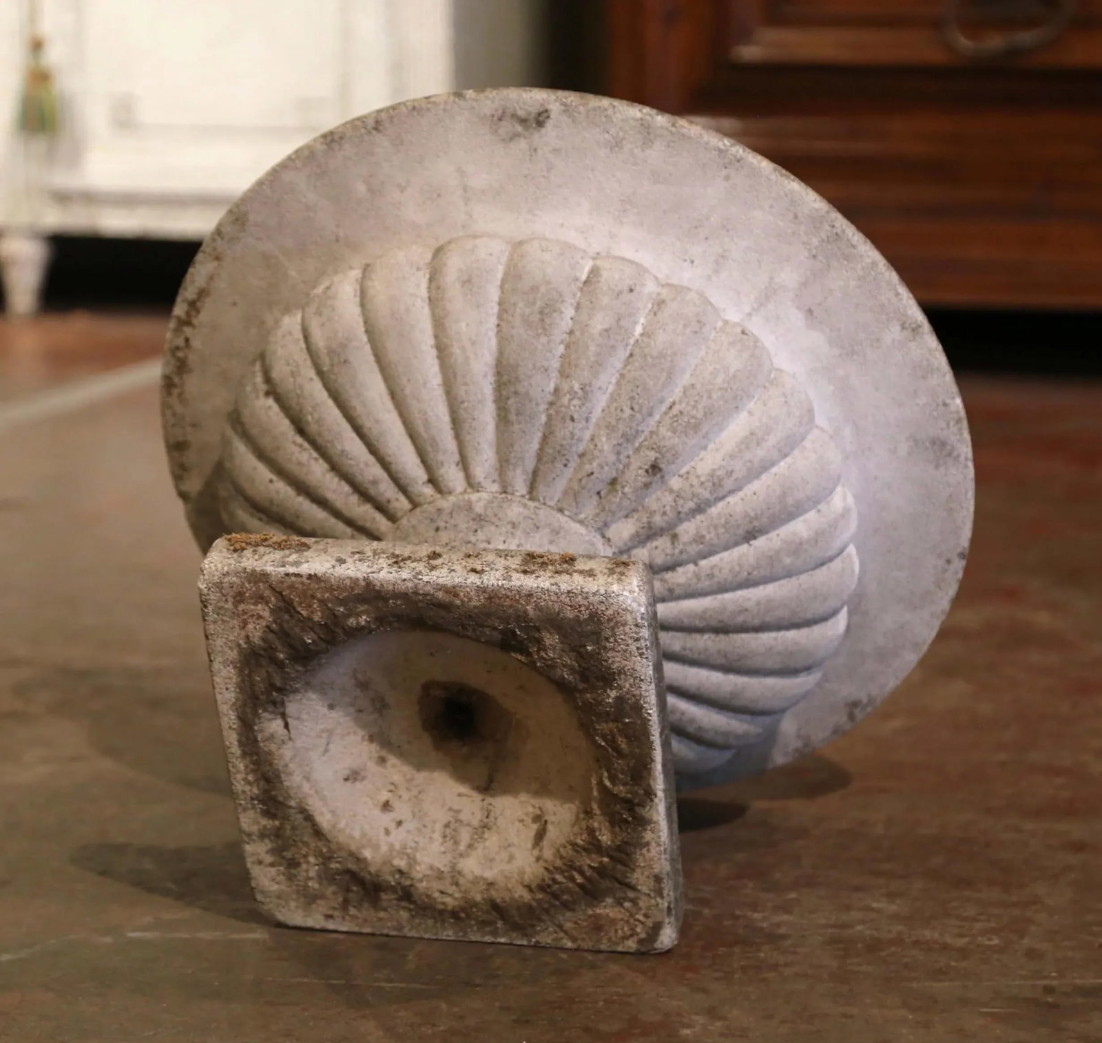 19th Century French Weathered Carved Stone Garden Planter Jardiniere - 7