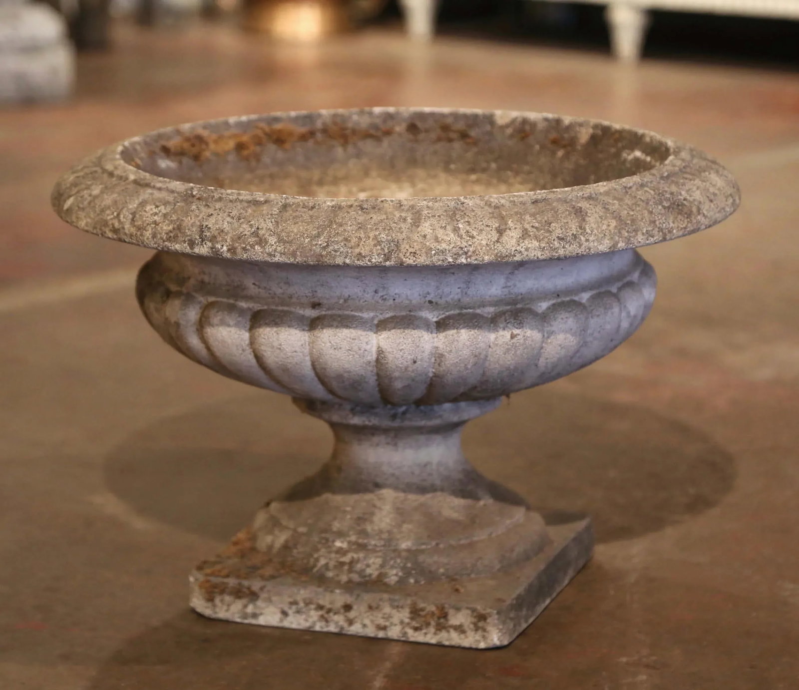 19th Century French Weathered Carved Stone Garden Planter Jardiniere - 8