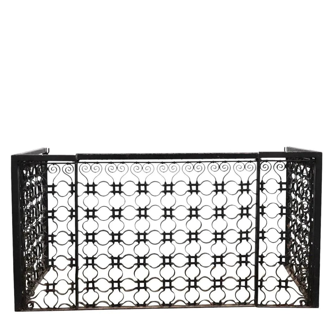 Late 19th Century Three-part American Winslow Bros Painted Wrought Iron Panel as Fireplace Screen - 12