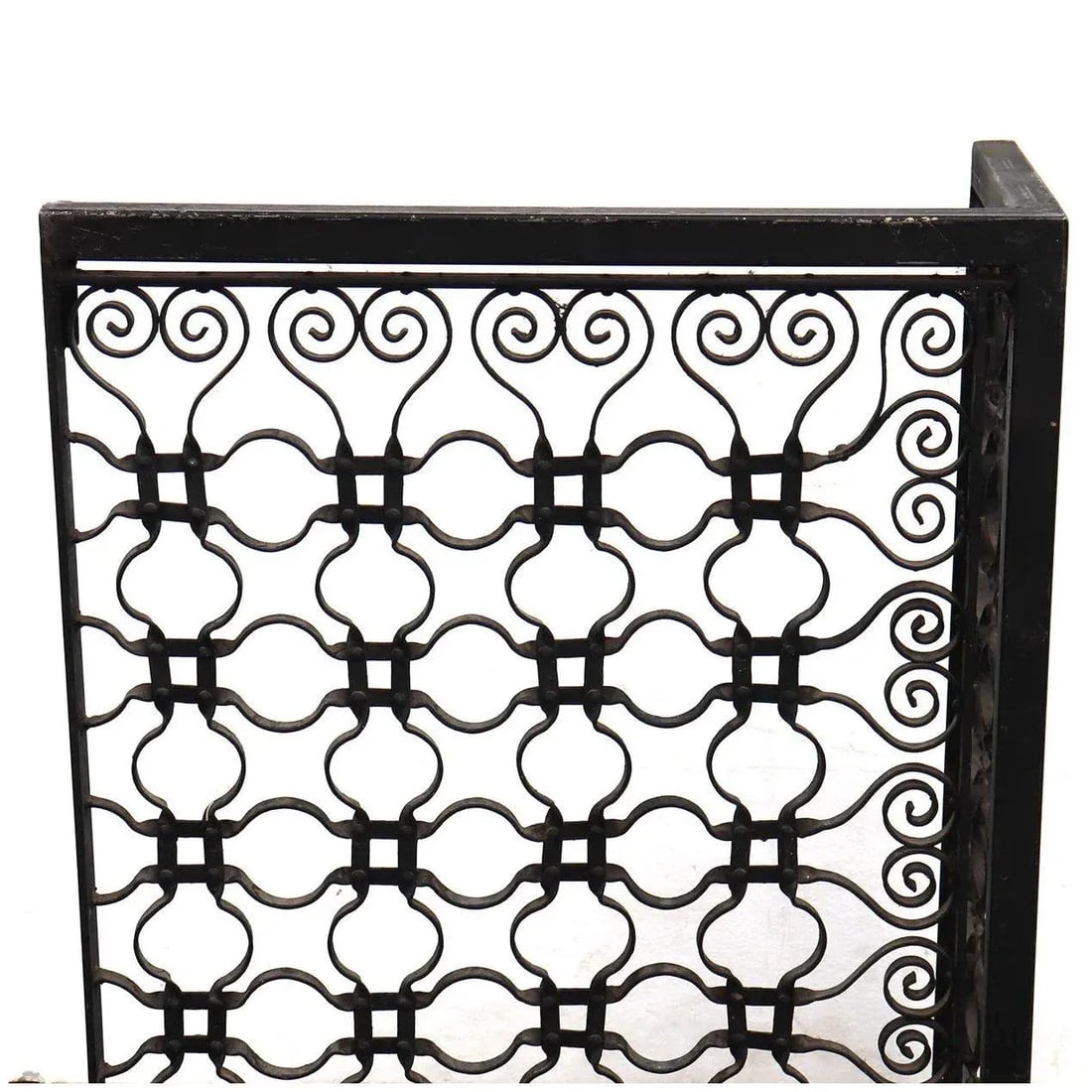 Late 19th Century Three-part American Winslow Bros Painted Wrought Iron Panel as Fireplace Screen - 2