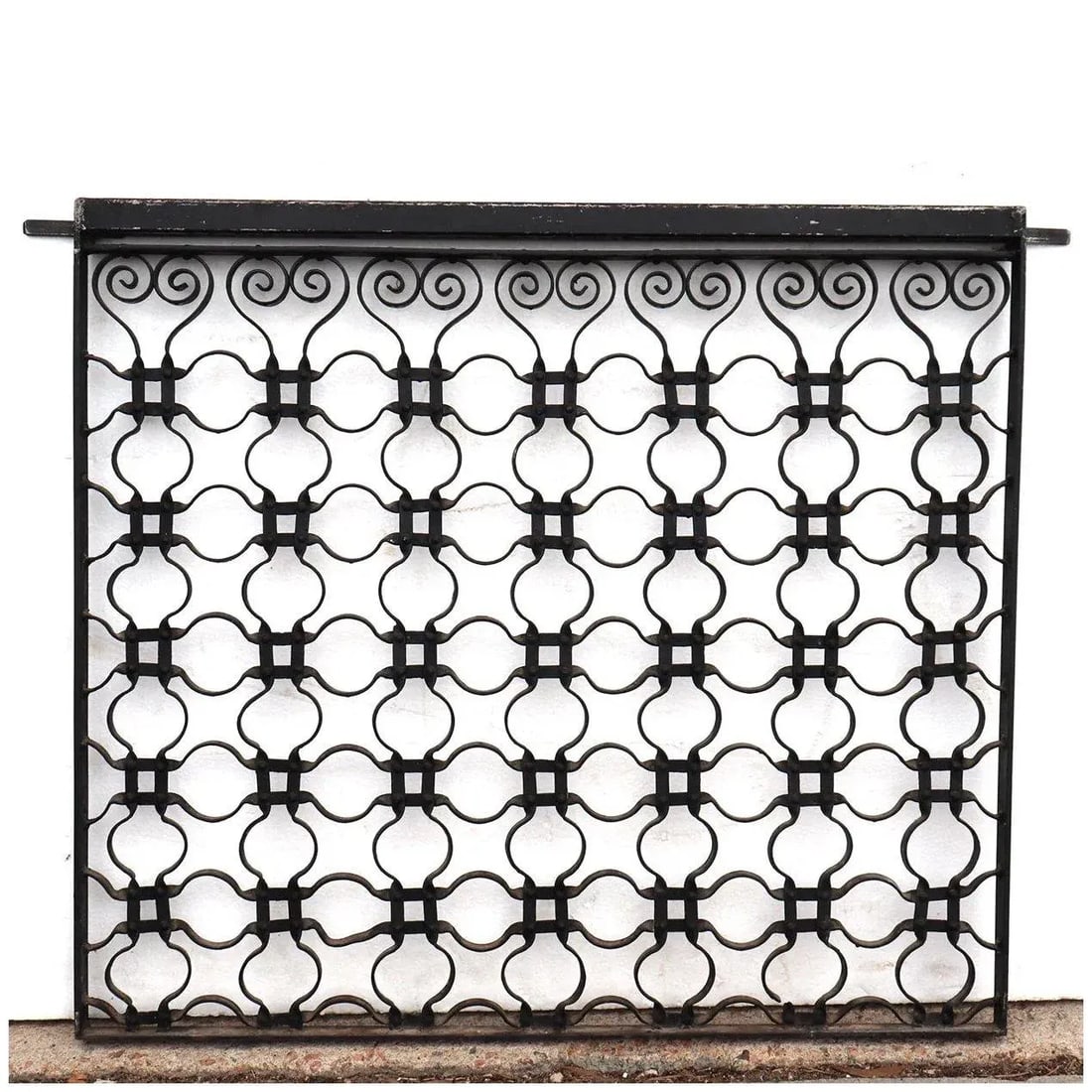 Late 19th Century Three-part American Winslow Bros Painted Wrought Iron Panel as Fireplace Screen - 7