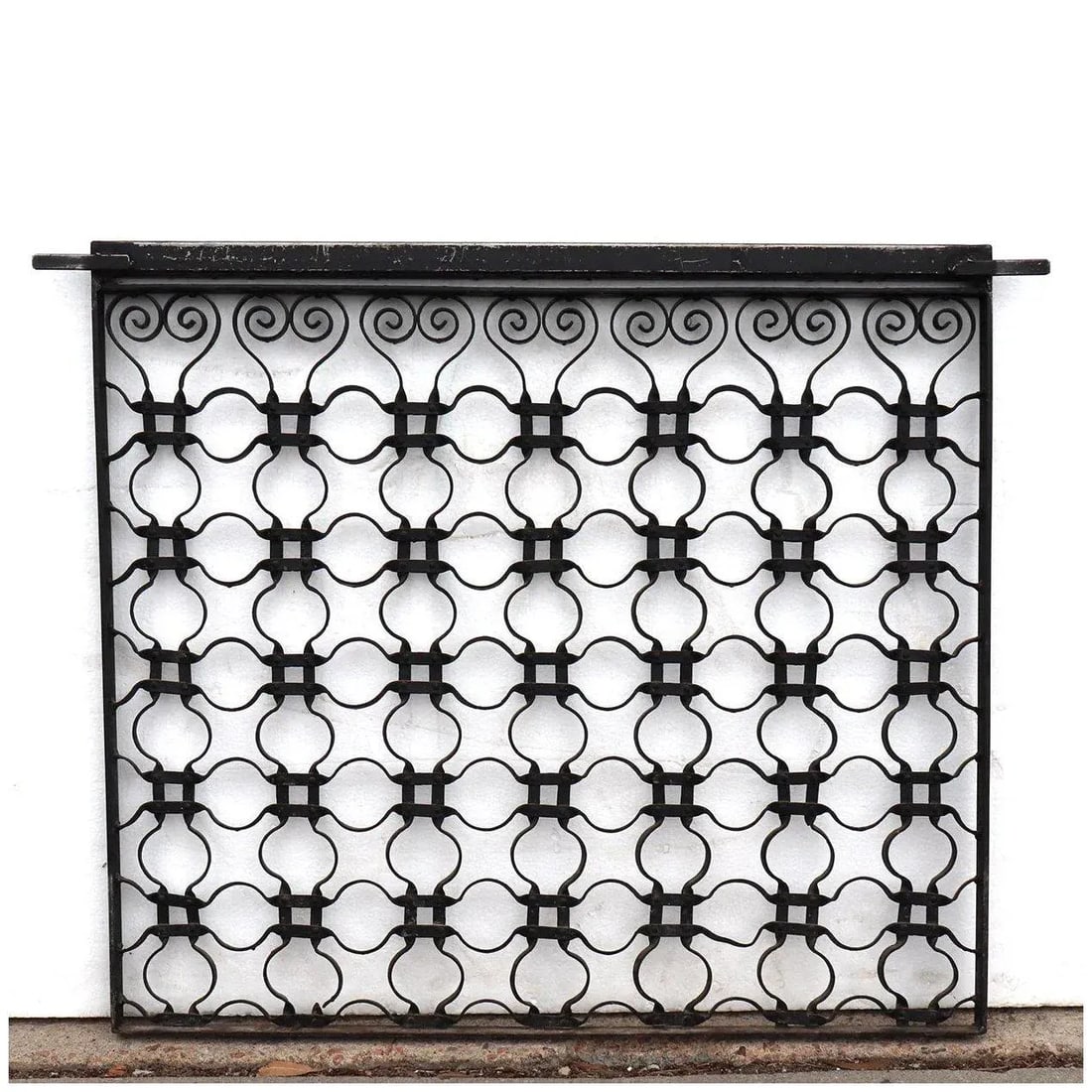 Late 19th Century Three-part American Winslow Bros Painted Wrought Iron Panel as Fireplace Screen - 8