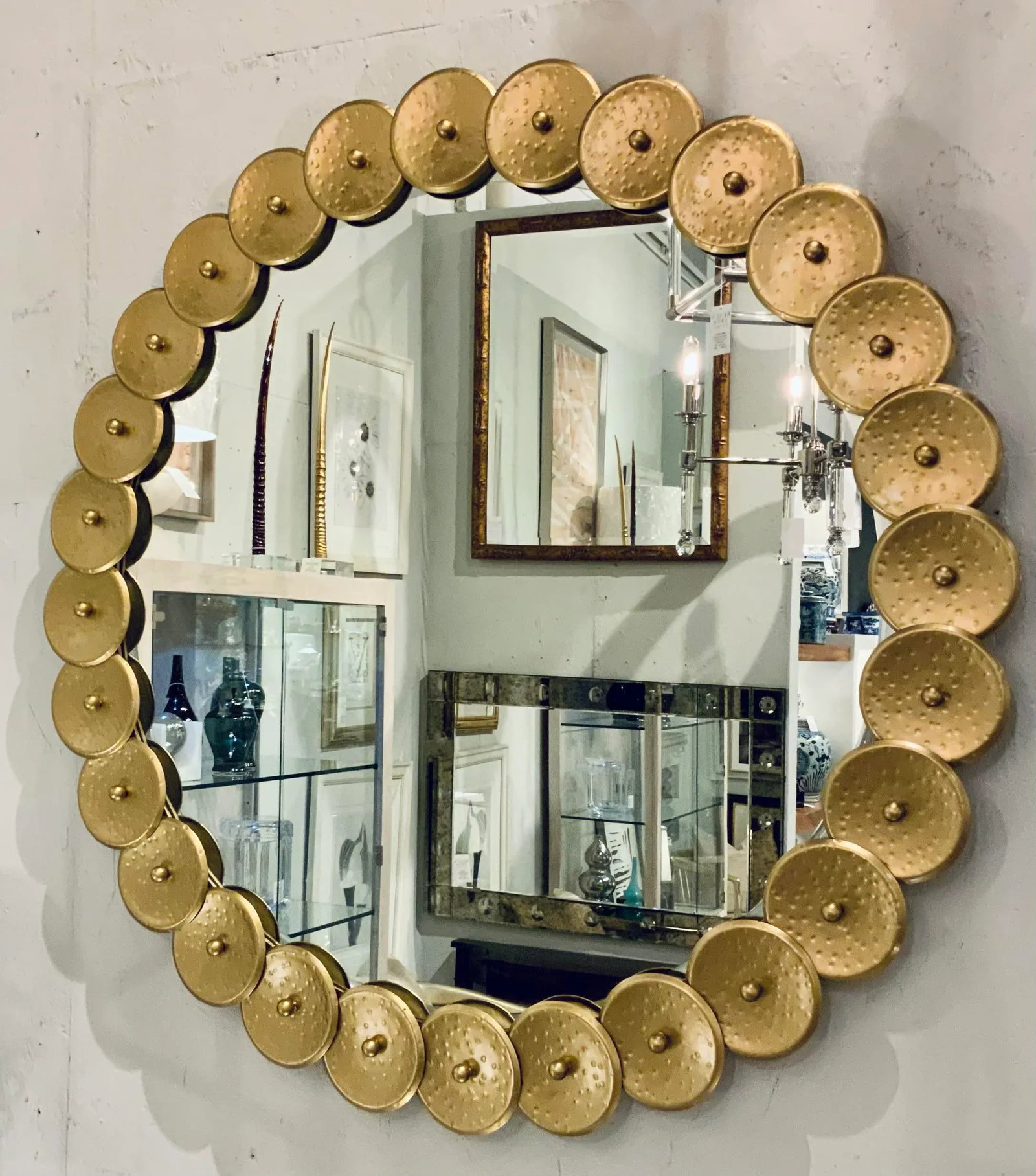 Global Views Modern Gold Shoe Buckle Wall Mirror - 4