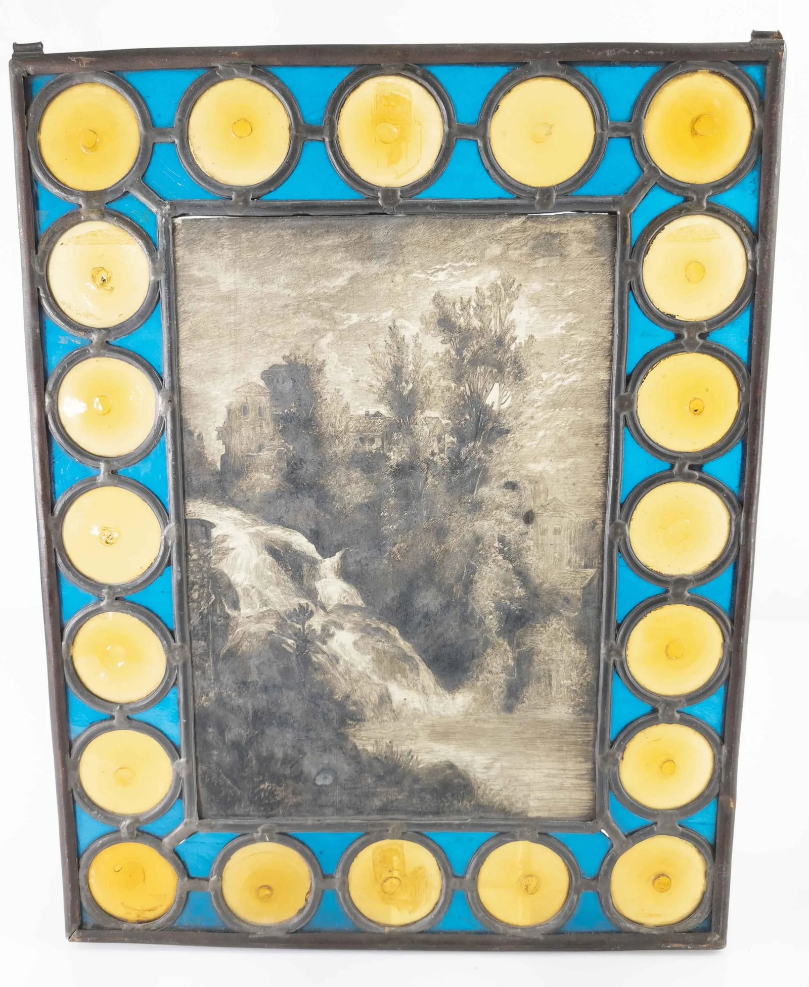 19th Century Italian Painted Stained Glass Window Panel - 7