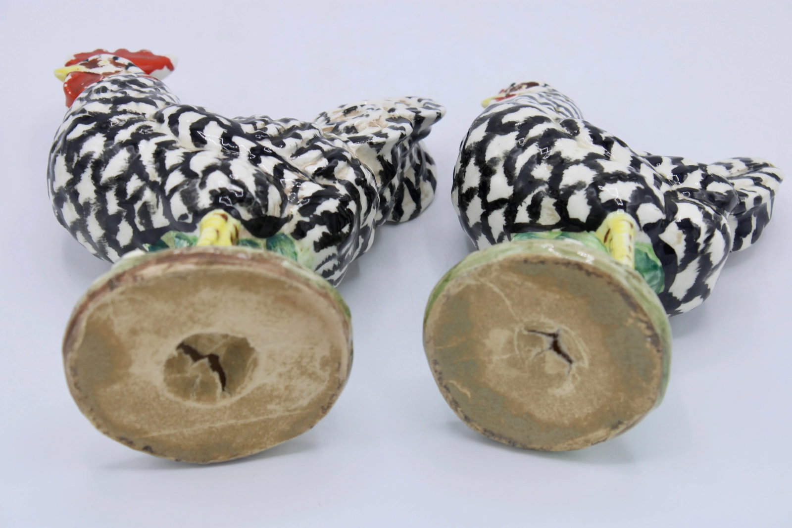 Mid Century Italian Farmhouse Ceramic Chickens - 6