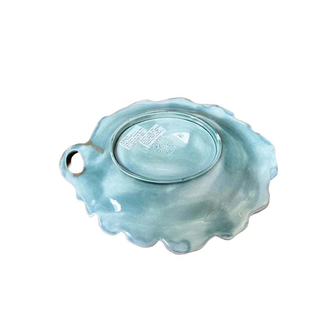 1880 Etruscan Majolica Leaf Bread Platter - 3