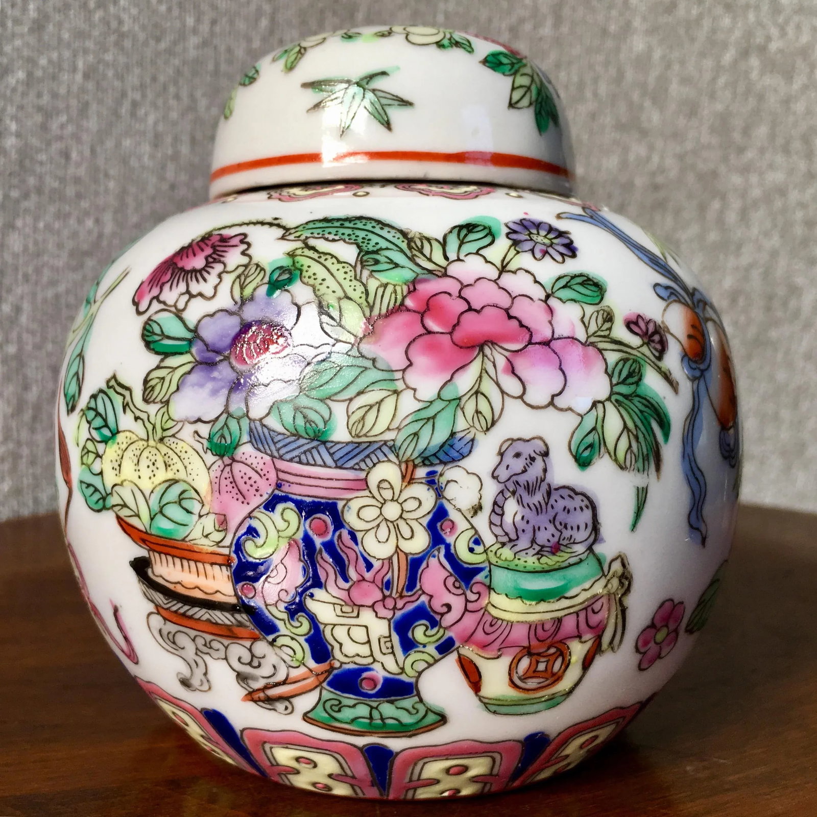 Vintage Petite Hand-Painted Ginger Jar - 2