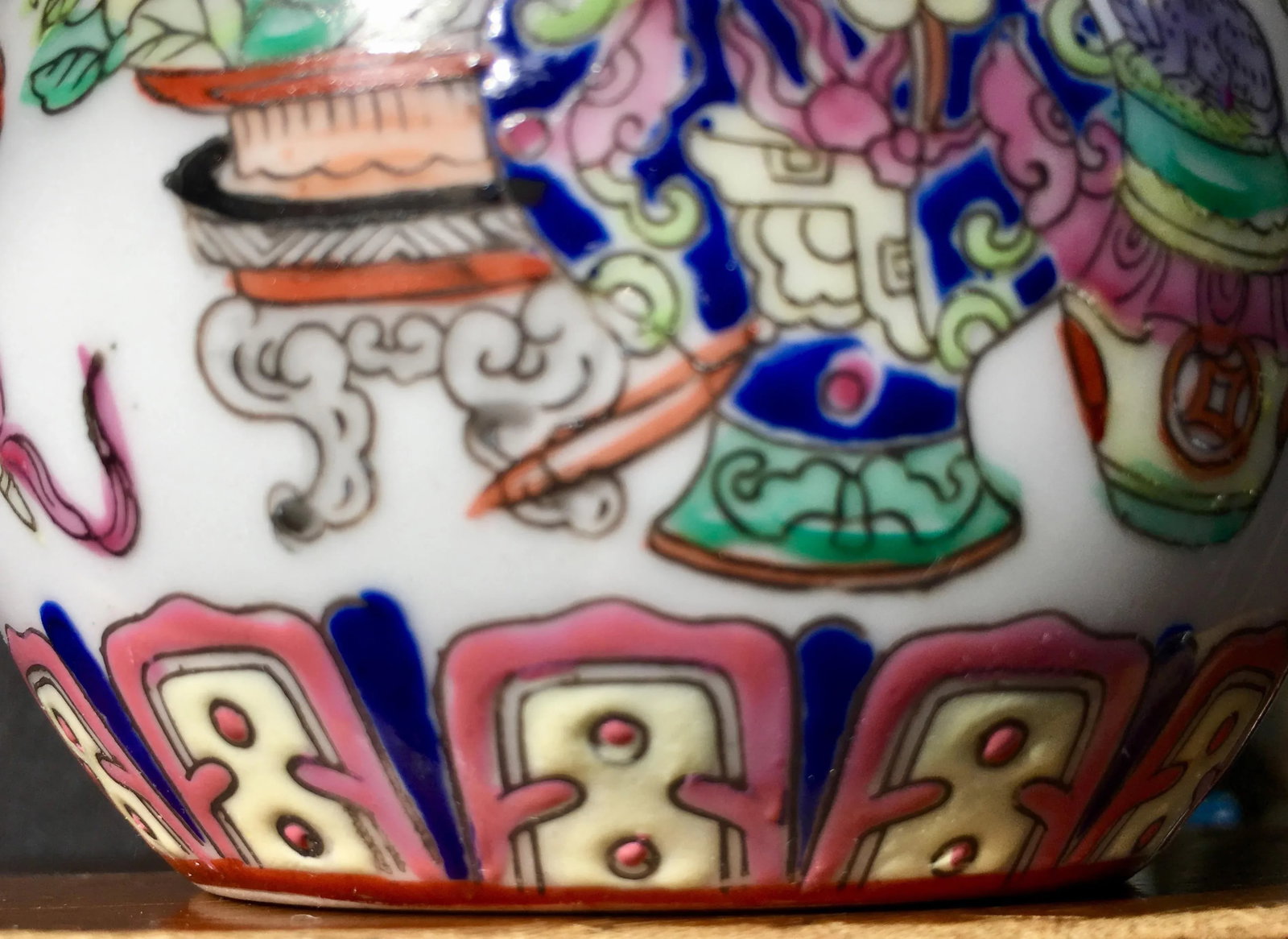 Vintage Petite Hand-Painted Ginger Jar - 5