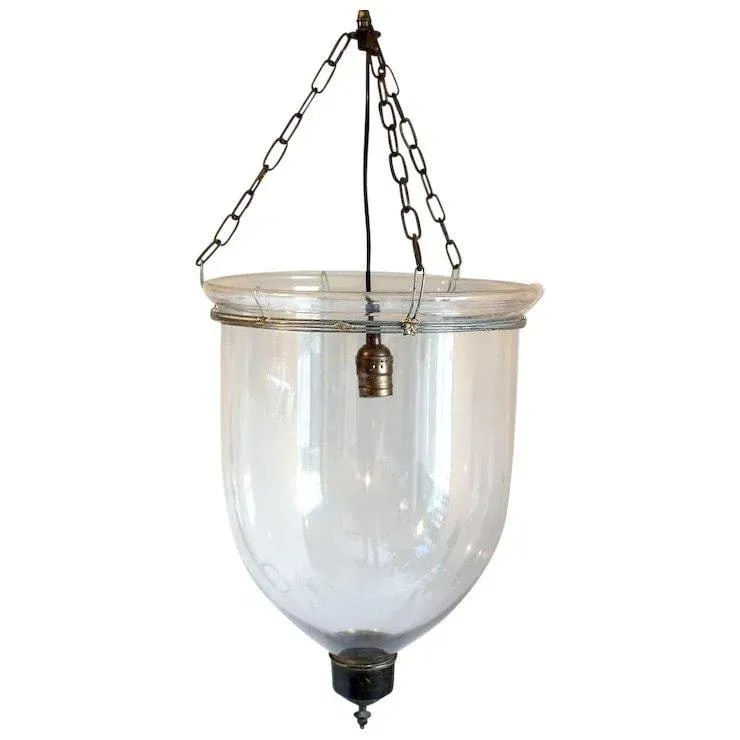 English Regency Style Glass One-light Hall Lantern - 5