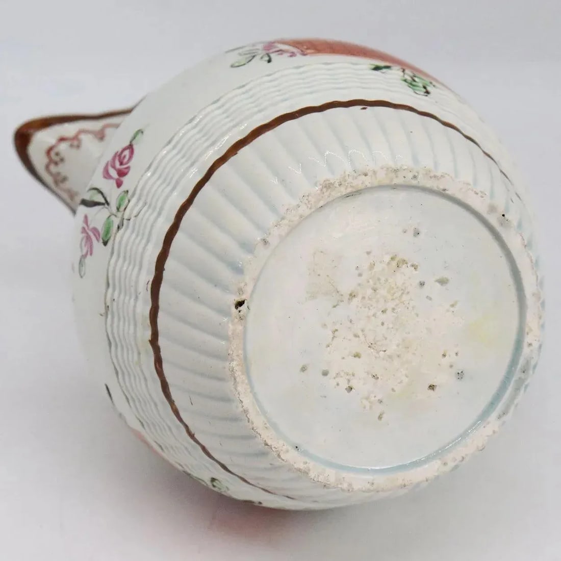 English Georgian Creamware Flower Basket Cream Pitcher - 5