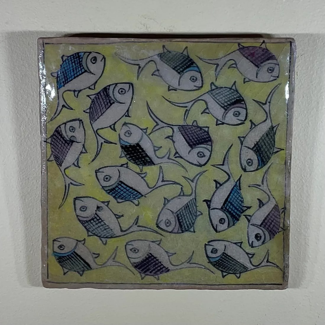 Vintage Ceramic Tile Wall Hanging - 10