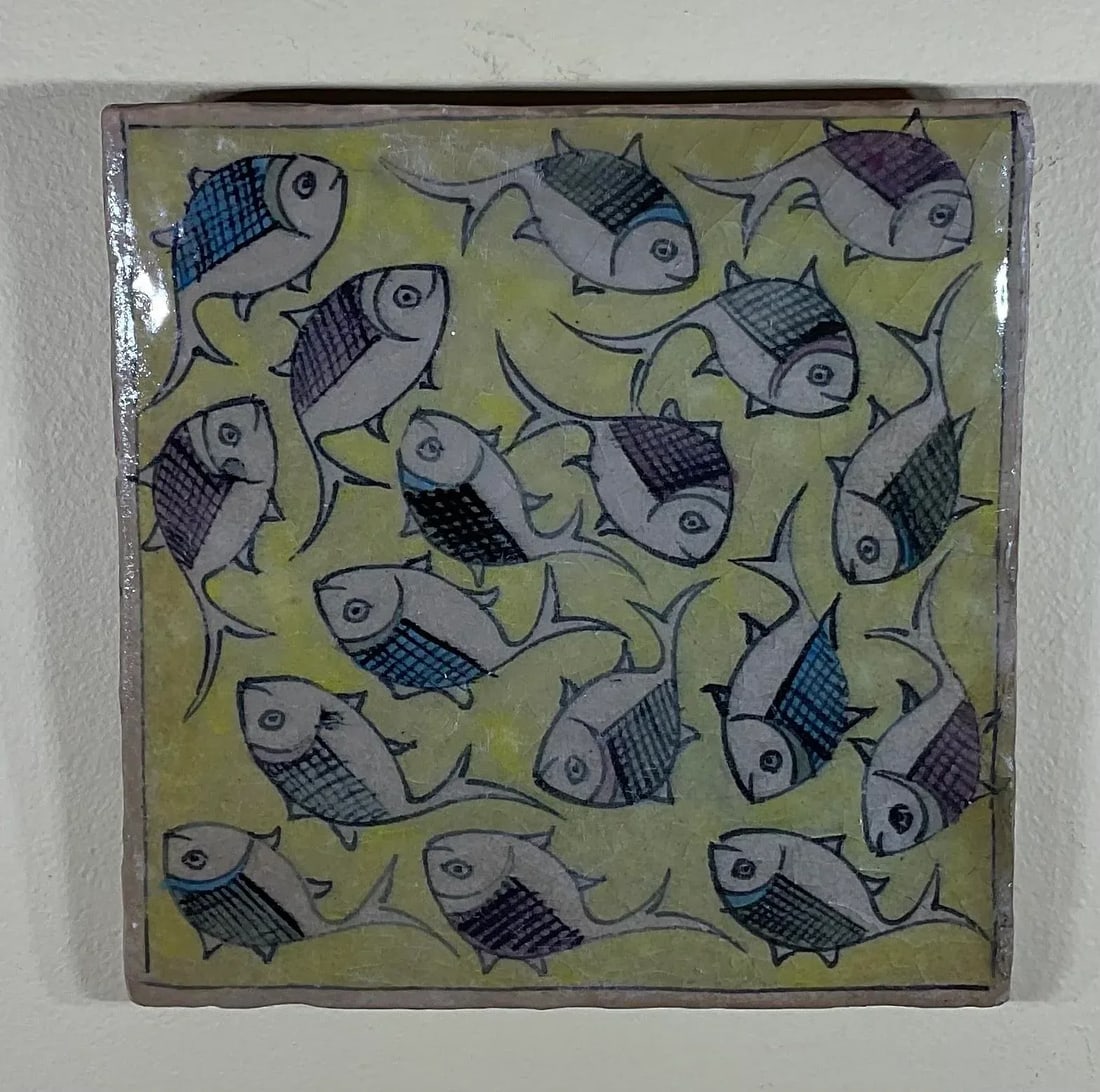 Vintage Ceramic Tile Wall Hanging - 2