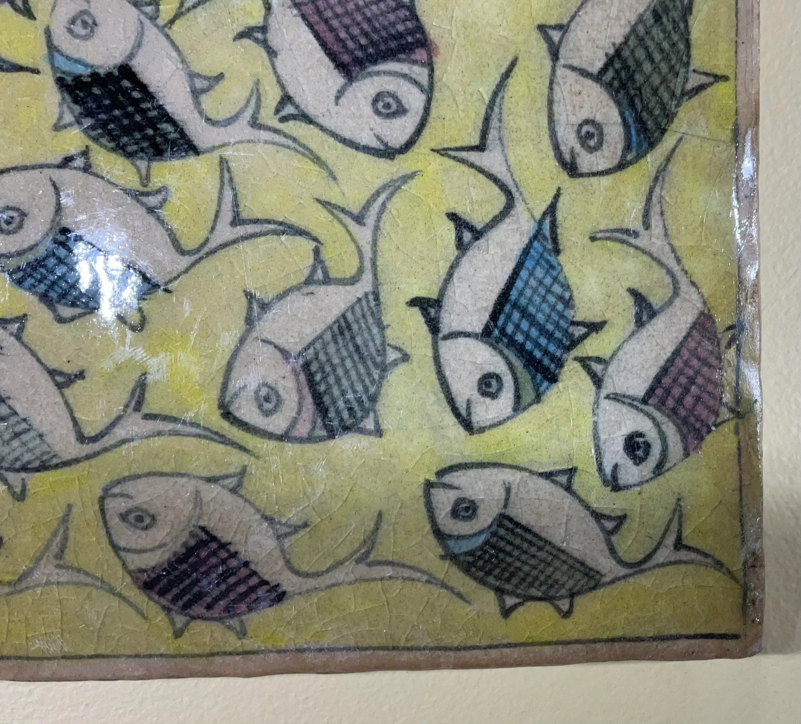 Vintage Ceramic Tile Wall Hanging - 4