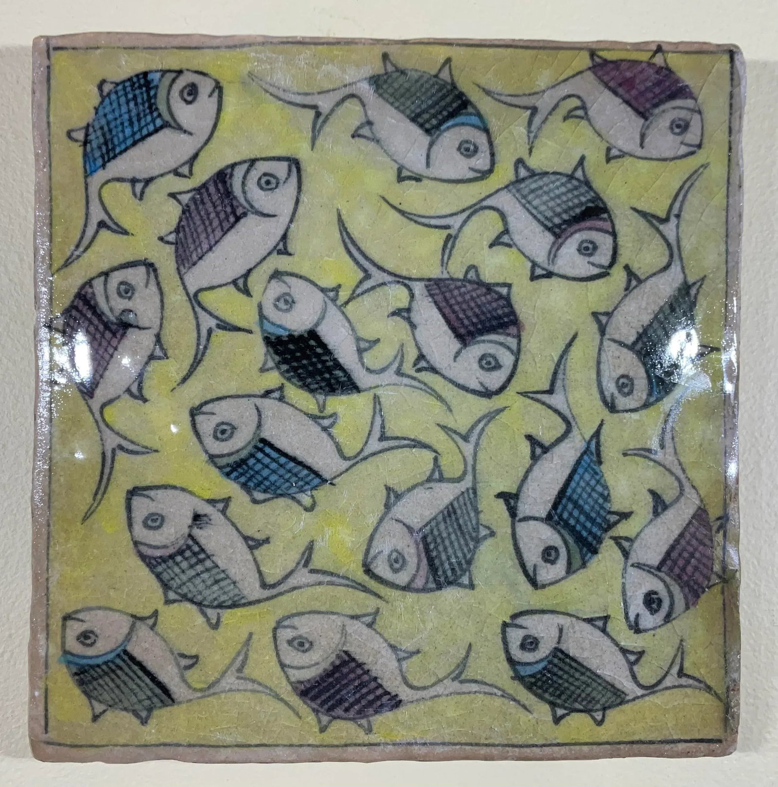 Vintage Ceramic Tile Wall Hanging - 5