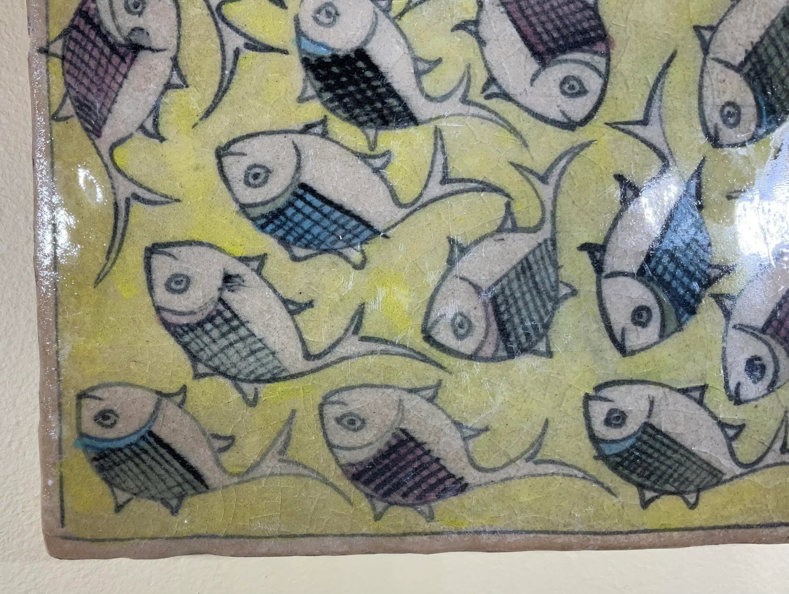 Vintage Ceramic Tile Wall Hanging - 6