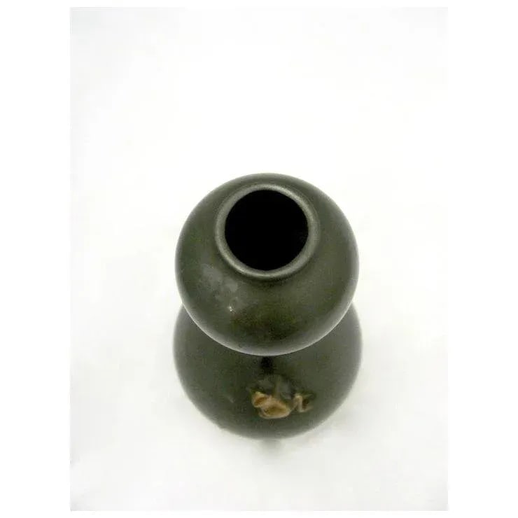 Bronze Japanese Vase With Frog Signed - 6