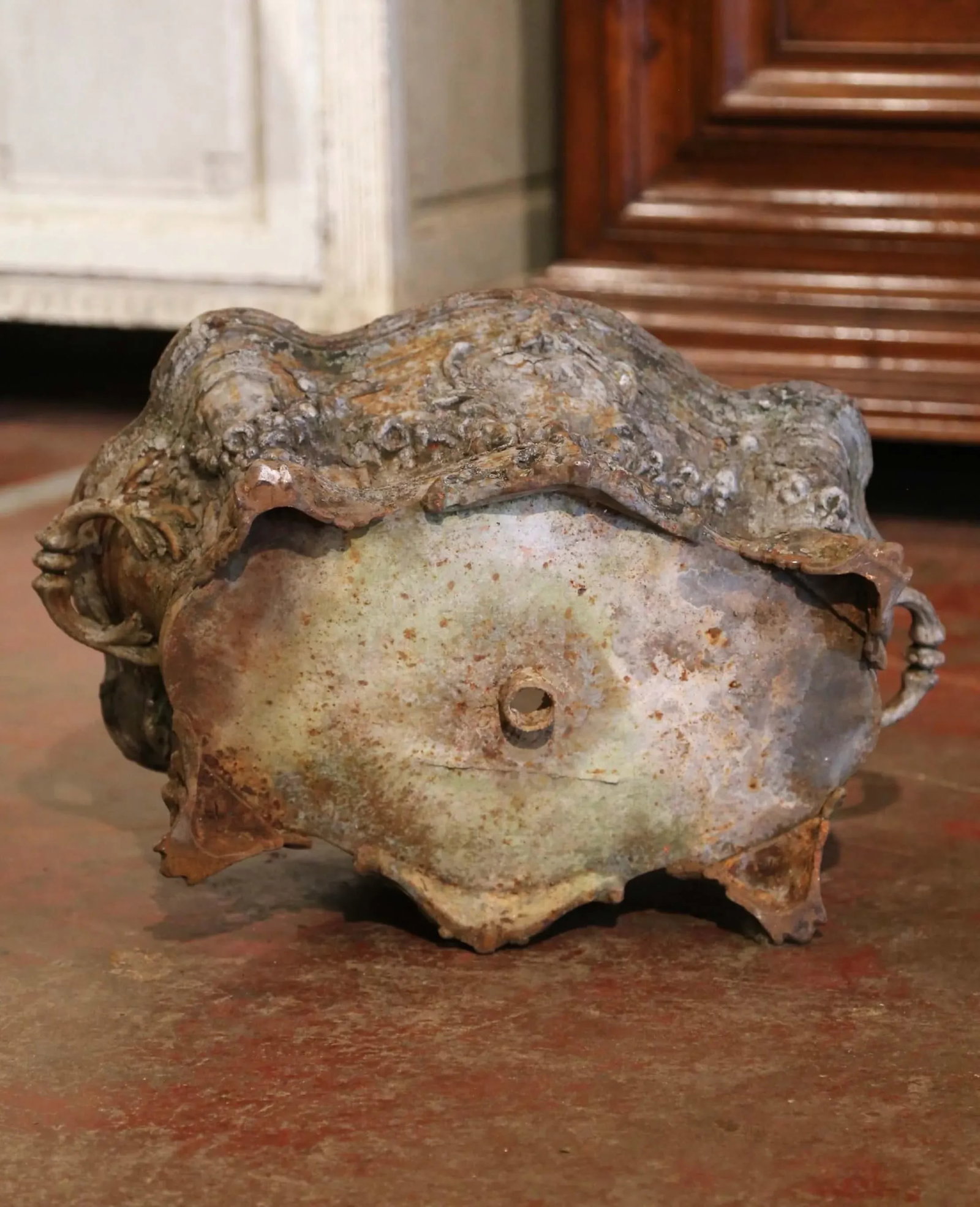 Early 19th Century French Weathered Iron Outdoor Planter Box Jardiniere - 11