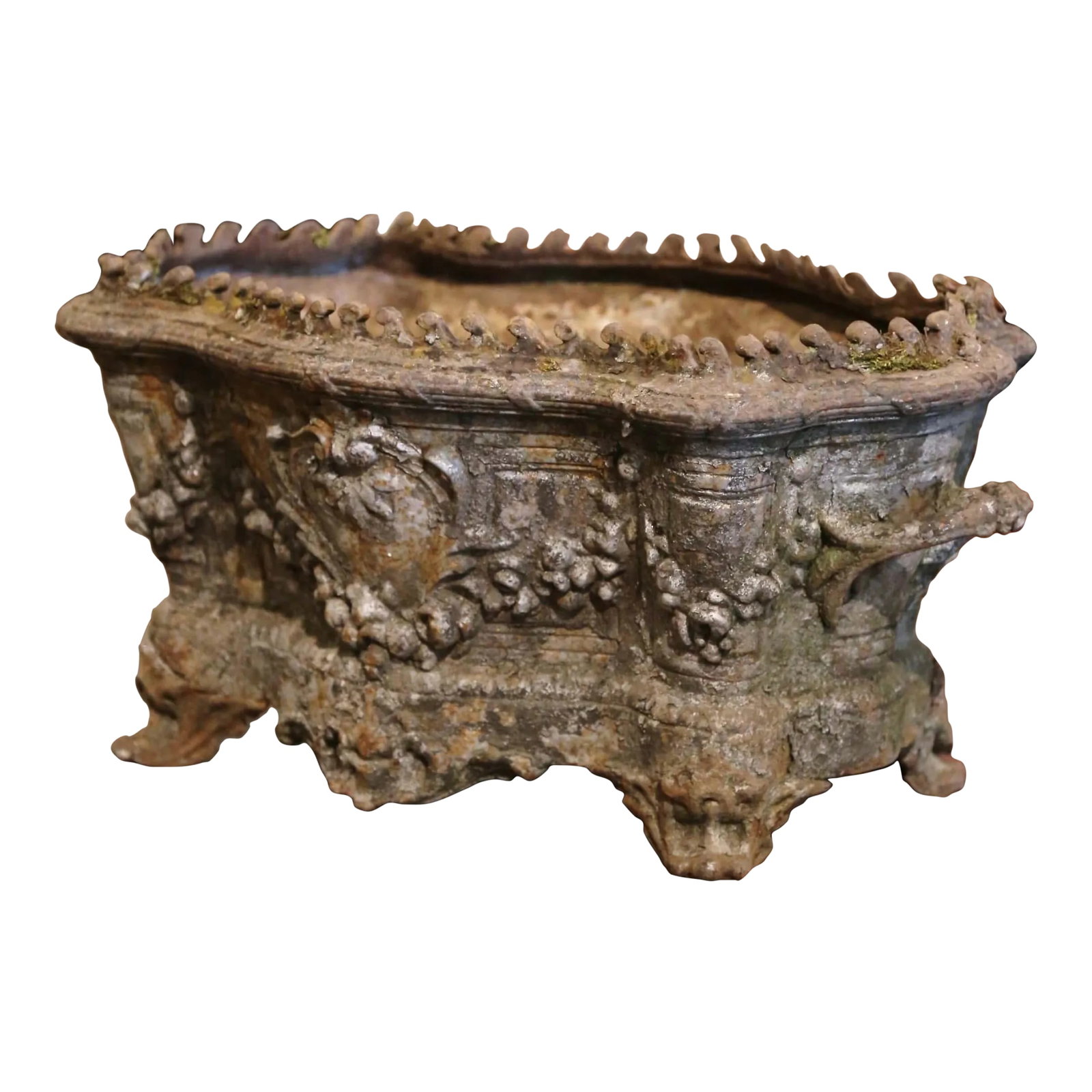 Early 19th Century French Weathered Iron Outdoor Planter Box Jardiniere (1 of 12)