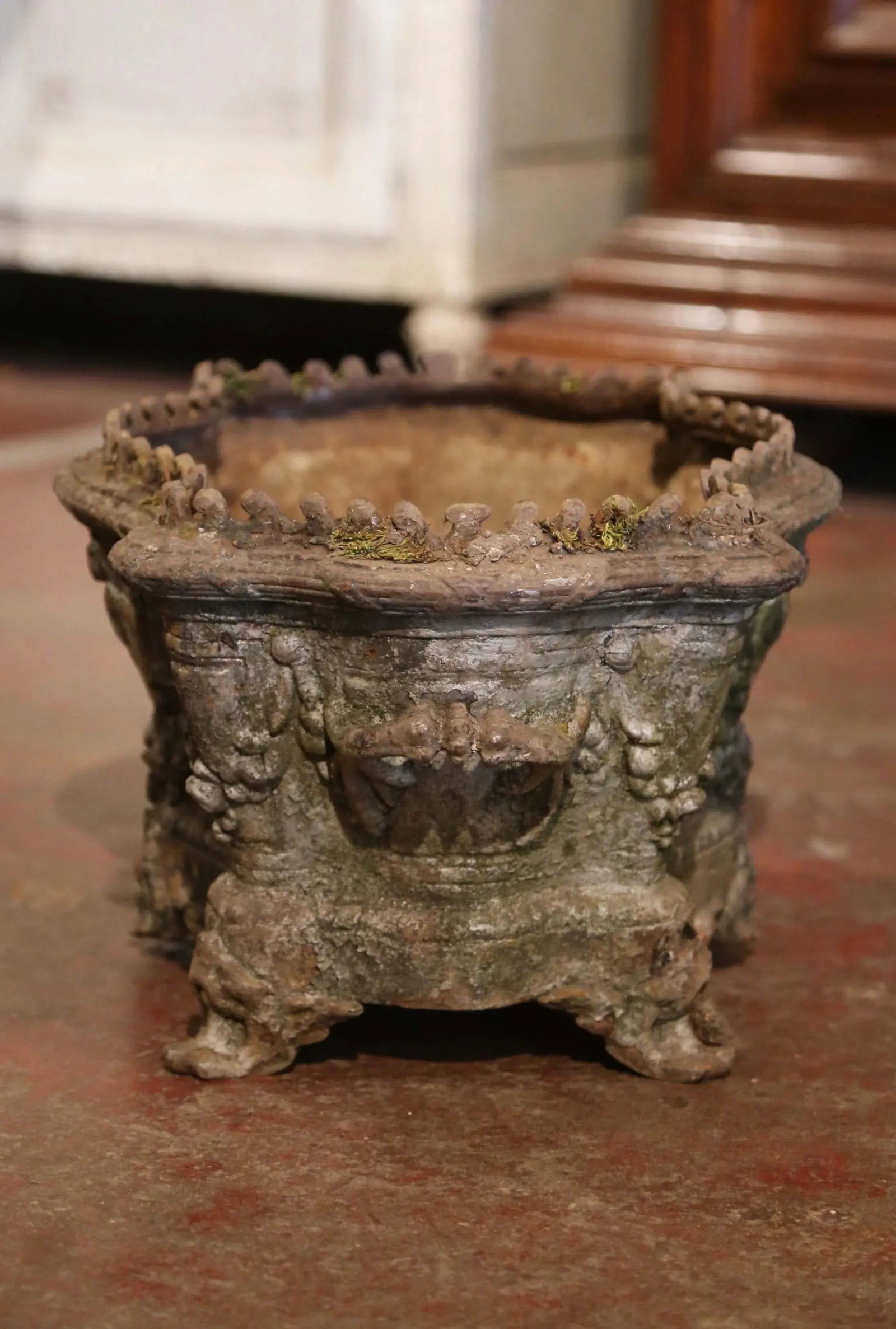 Early 19th Century French Weathered Iron Outdoor Planter Box Jardiniere - 8