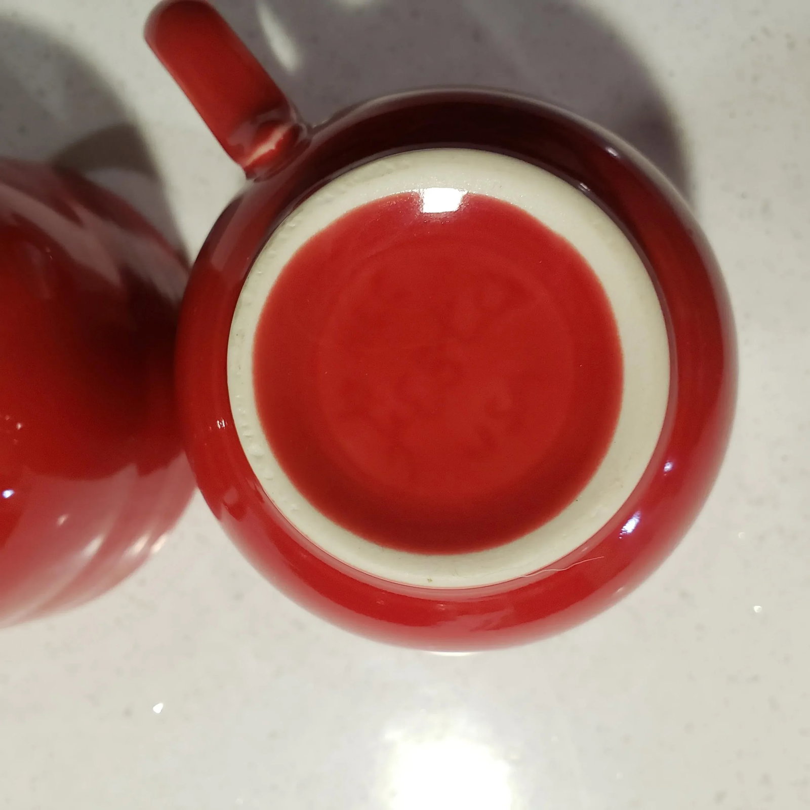 Vintage Fiesta Fiestaware Homer Laughlin Scarlet Red Tea Cups- Set of 2 - 11