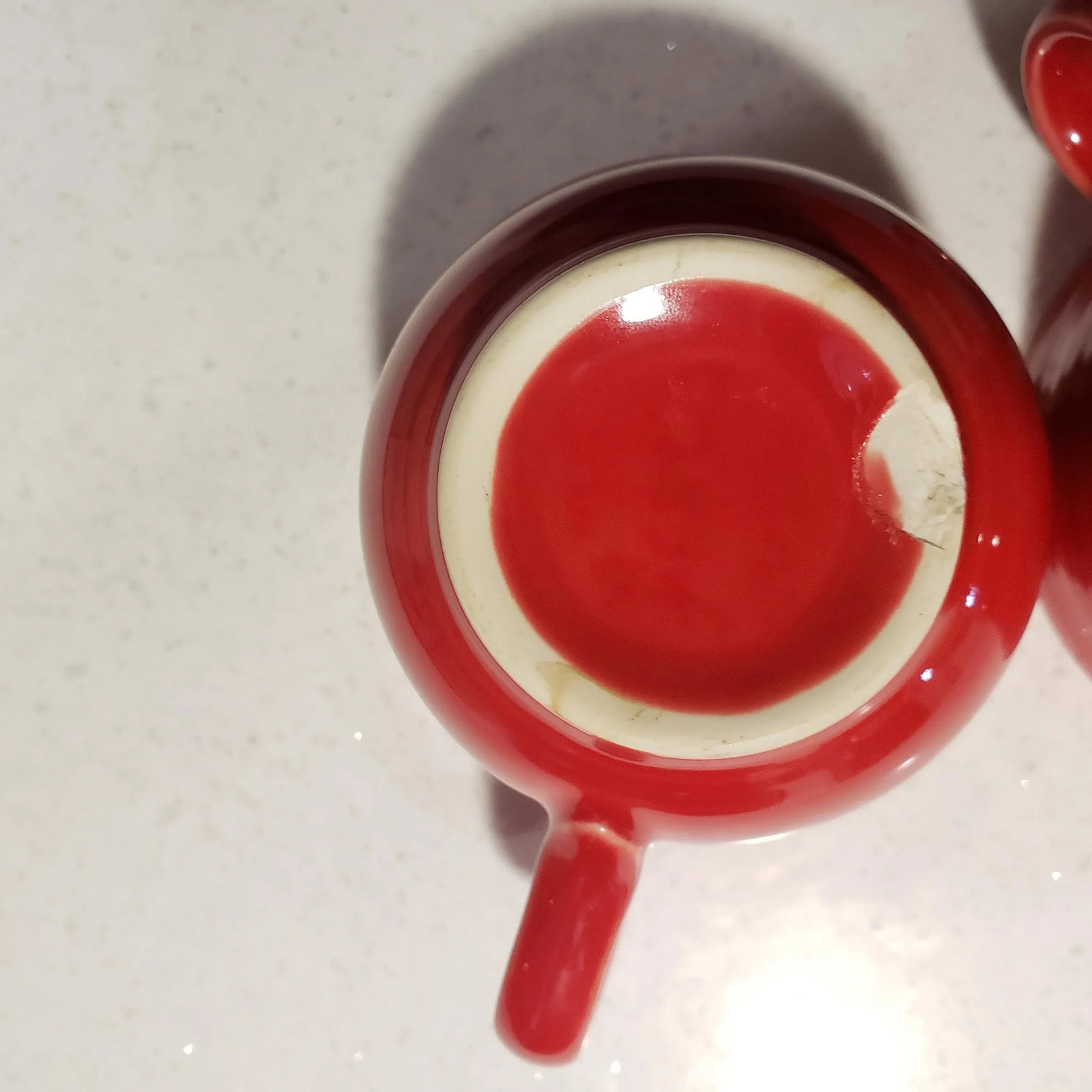 Vintage Fiesta Fiestaware Homer Laughlin Scarlet Red Tea Cups- Set of 2 - 6