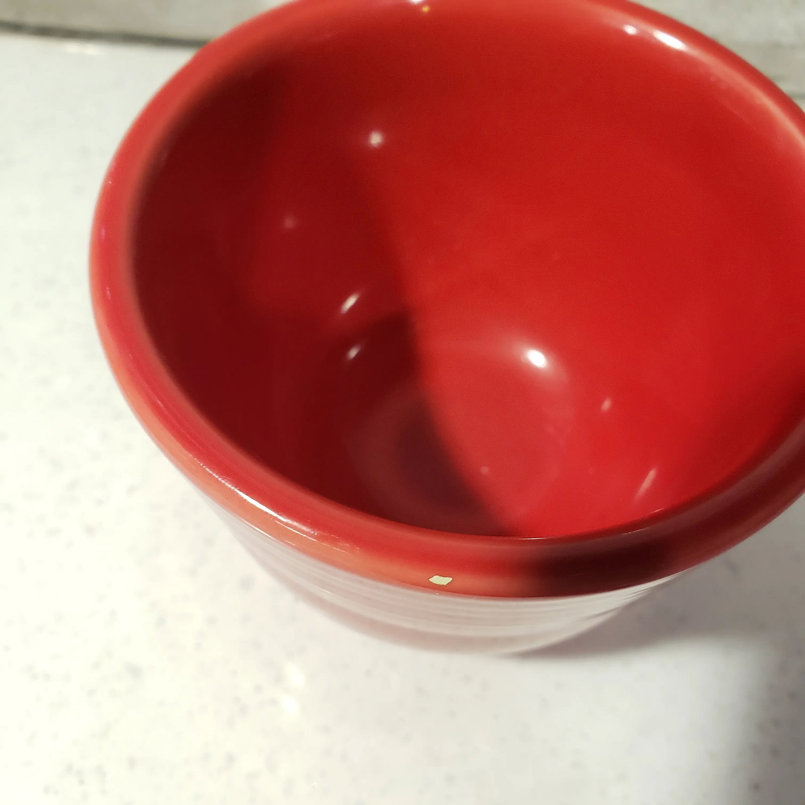 Vintage Fiesta Fiestaware Homer Laughlin Scarlet Red Tea Cups- Set of 2 - 8