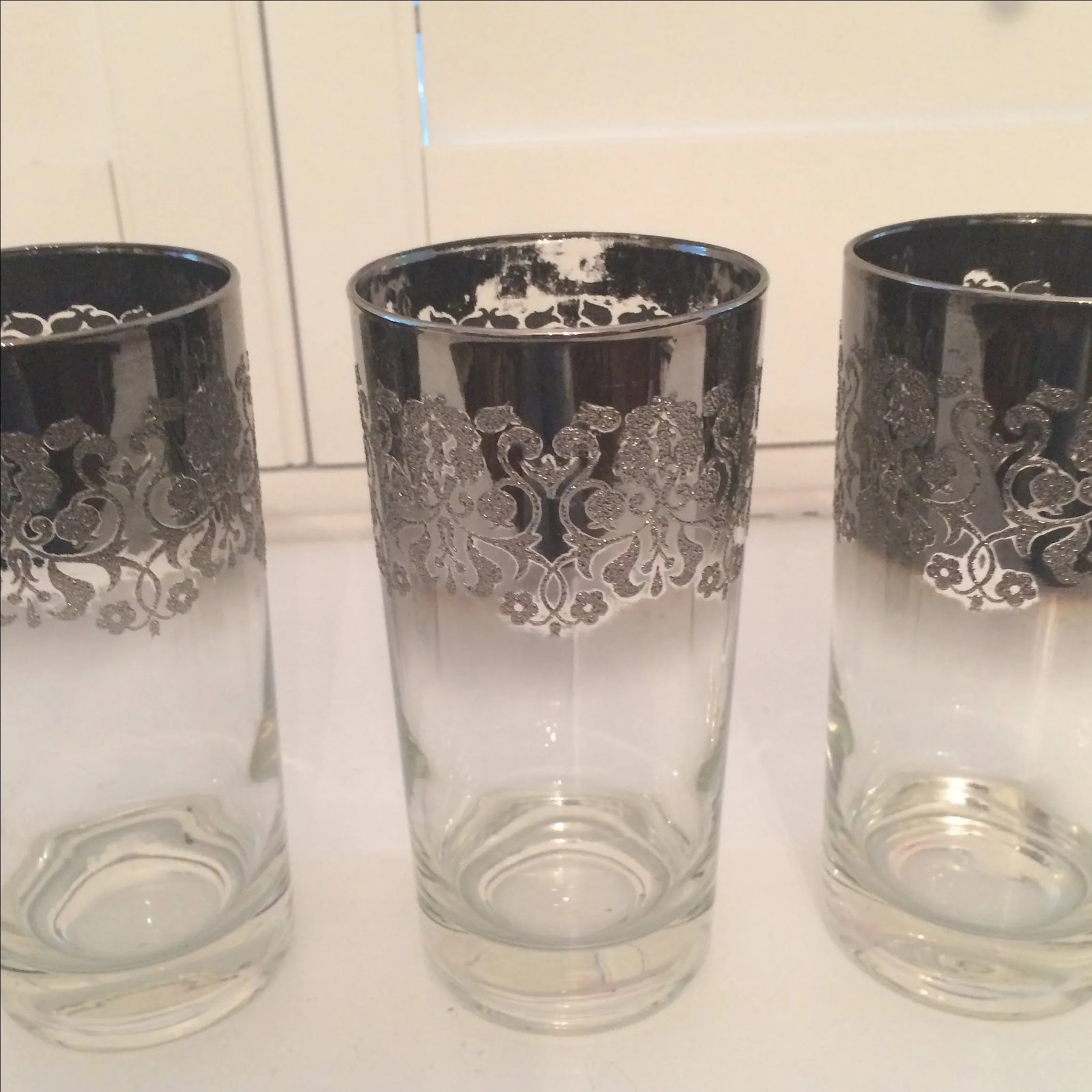 Dorothy Thorpe Ombre Embossed Glasses - Set of 4 - 5