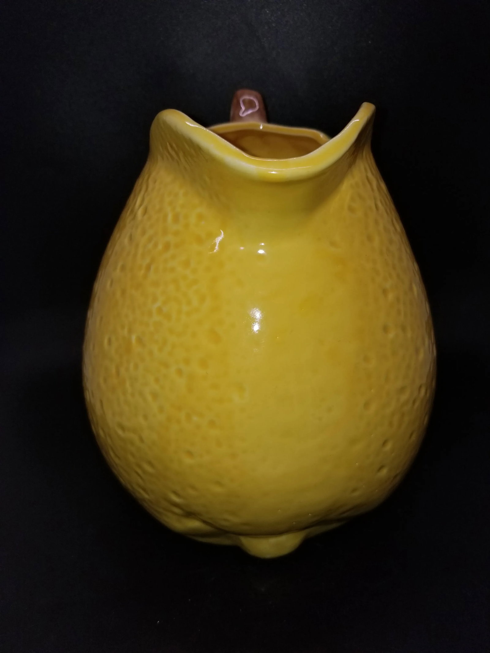 Vintage Majolica Handpainted Lemonade Pitcher - 4