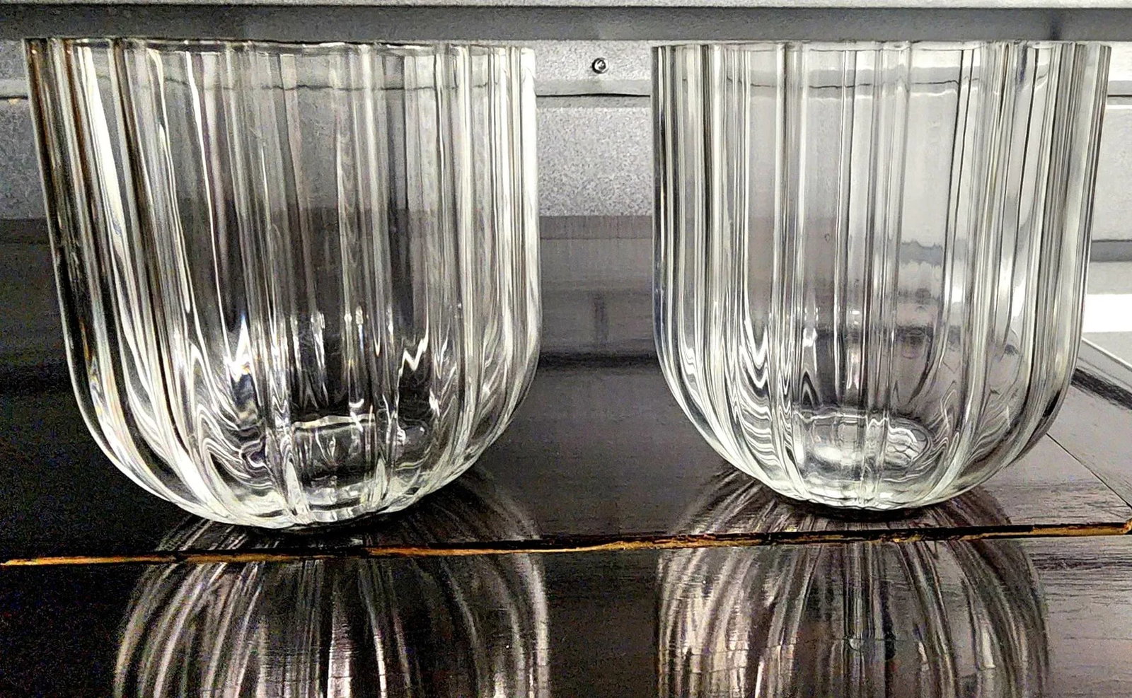 Vintage Mma Italian Massimo Vignelli Double Old-Fashioned Fine Glass Tumblers - Pair - 5