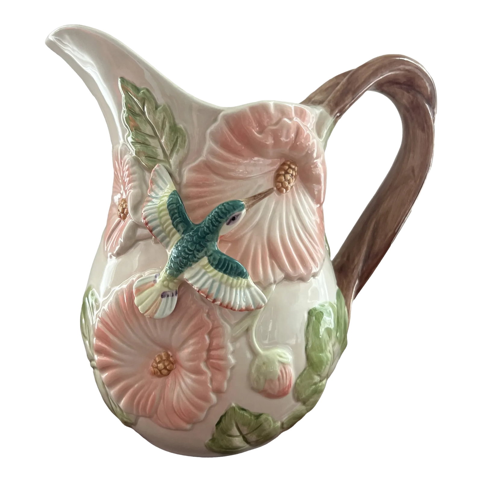 Vintage Majolica Style Ceramic Pitcher by Fitz and Floyd (1 of 9)