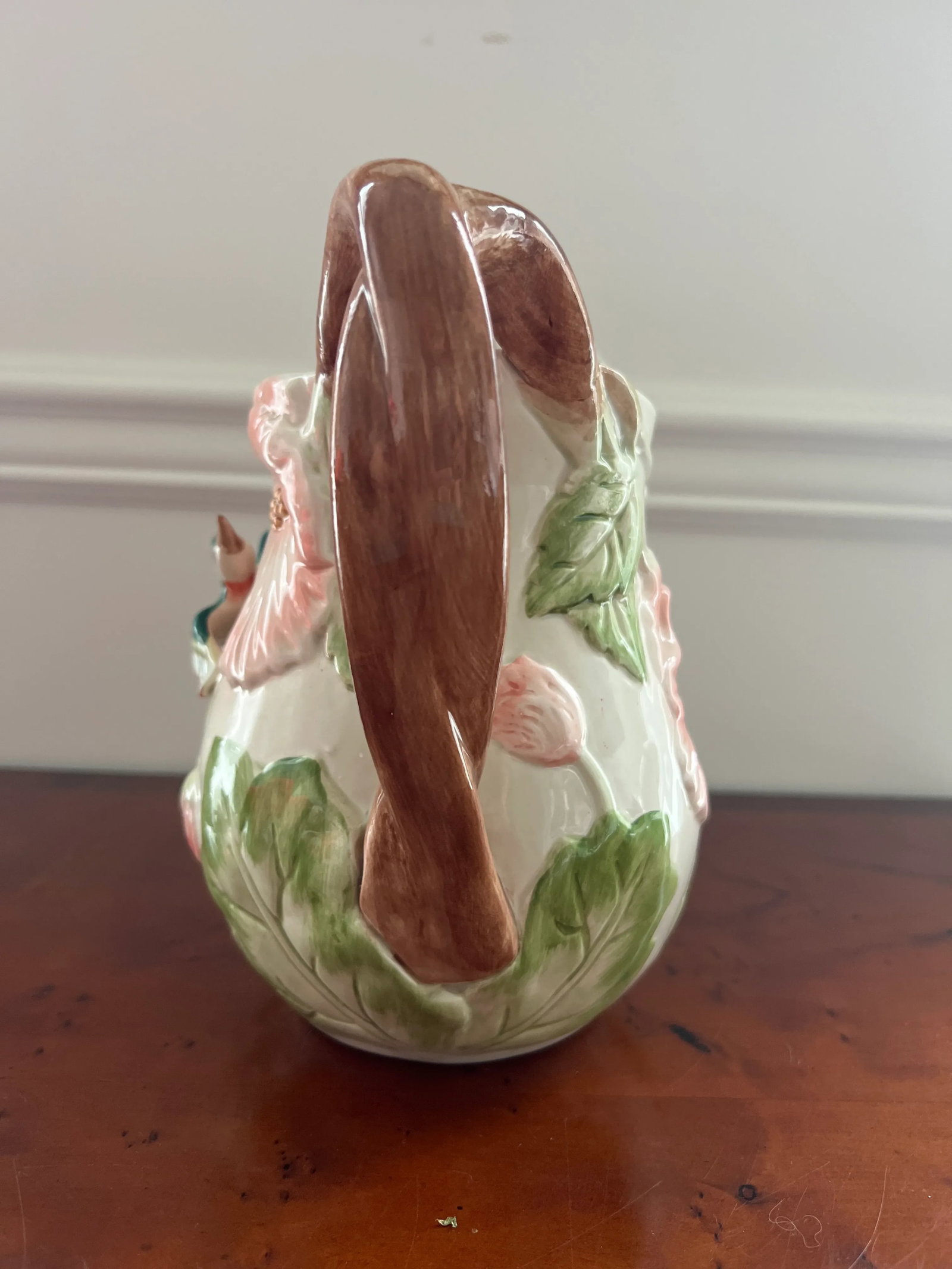 Vintage Majolica Style Ceramic Pitcher by Fitz and Floyd - 4