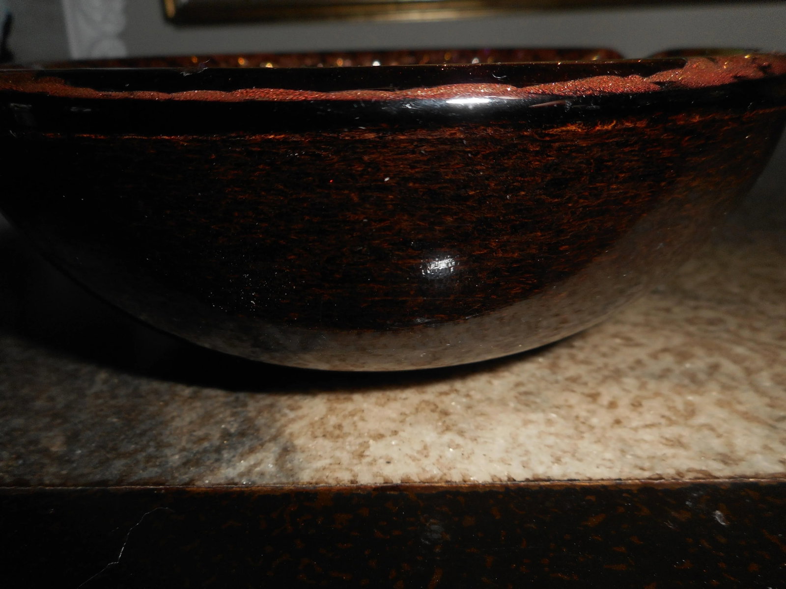 Murano Copper Fleck Bowl - 3