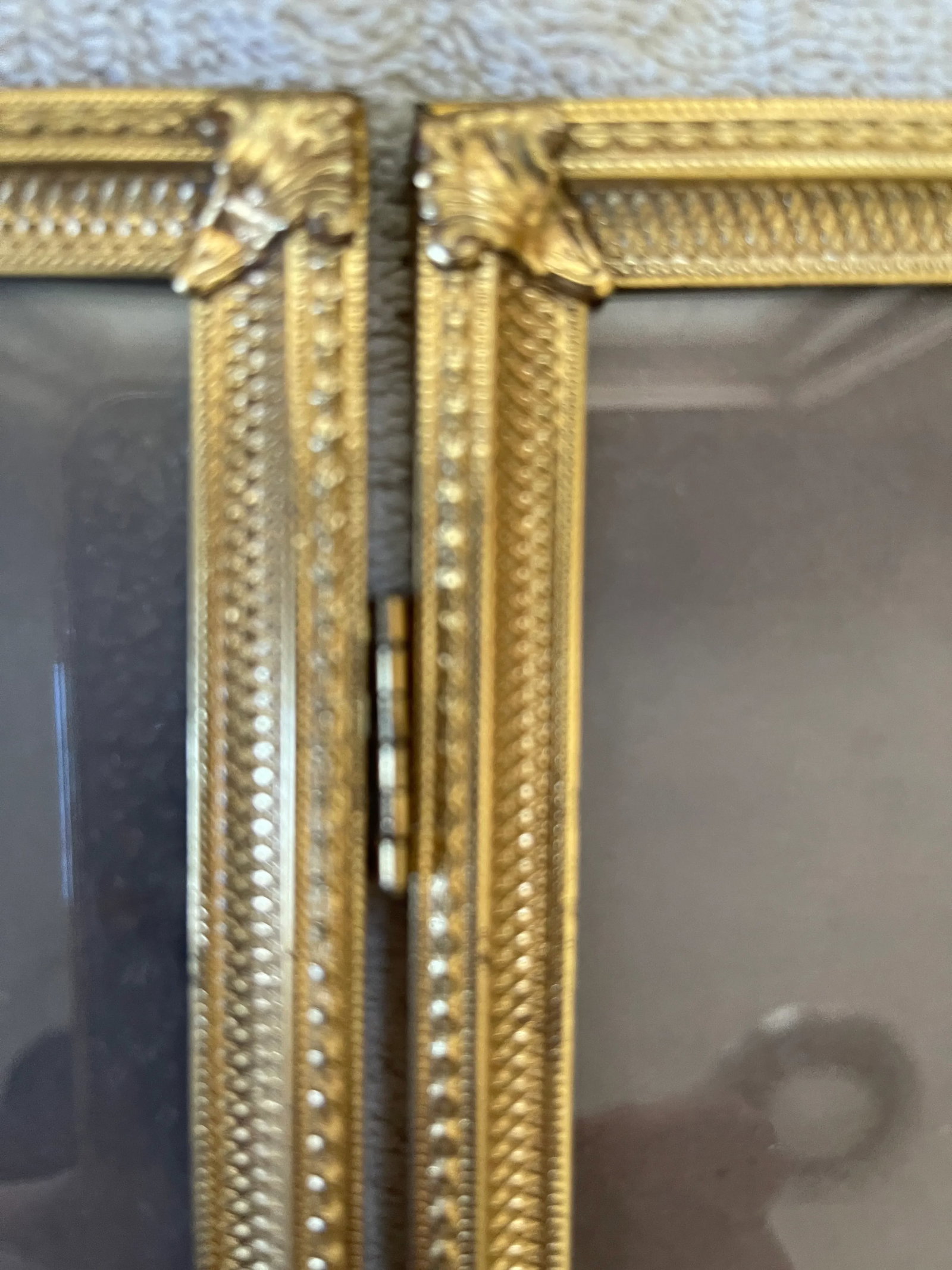 Vintage Double Swing Large Frames With Delicate Carving - 11