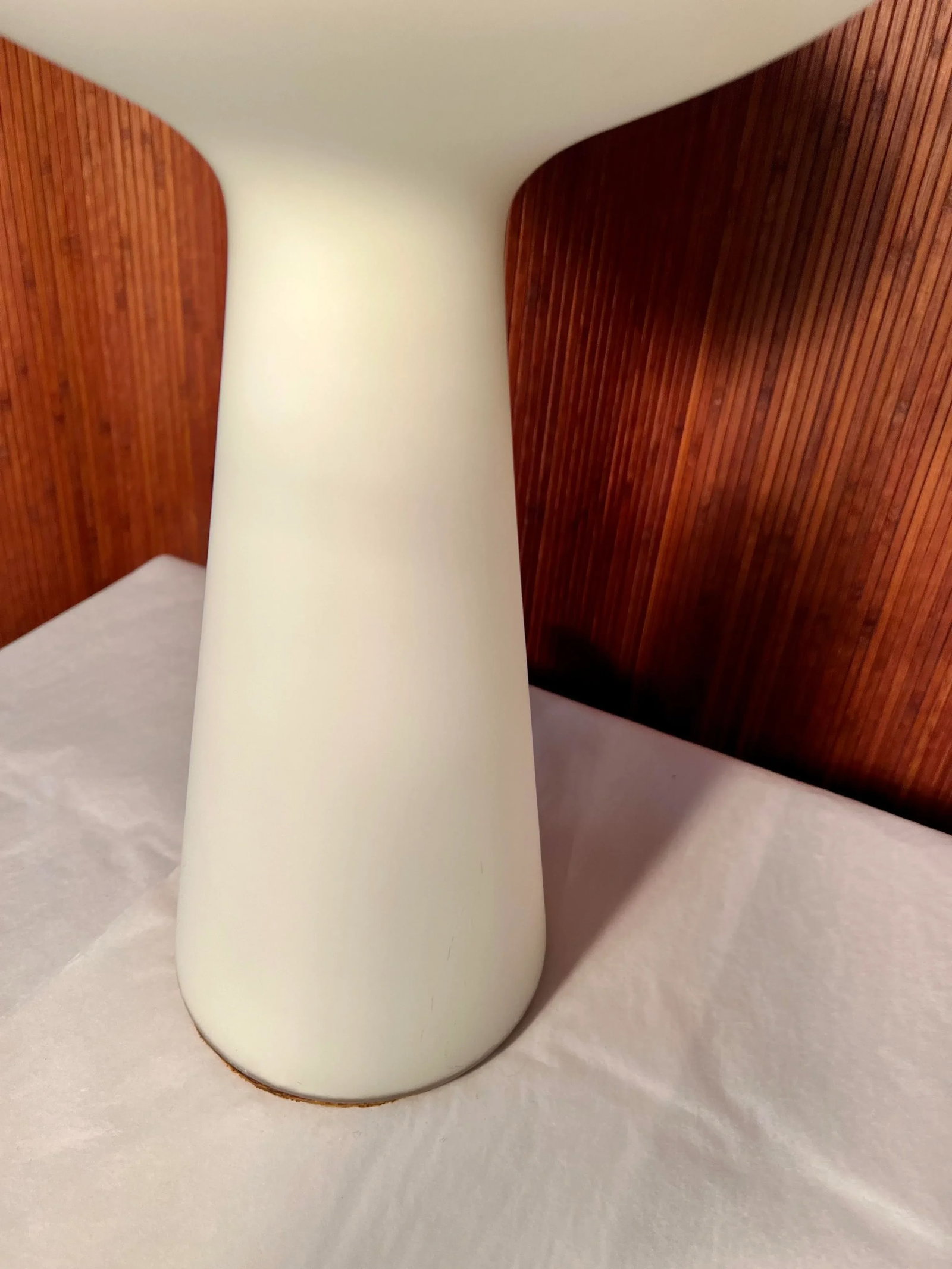 Mid 20th Century Danish Modern White Opaque Tall Model Glass Mushroom Lamp by Lisa Johansson-Pape - 4