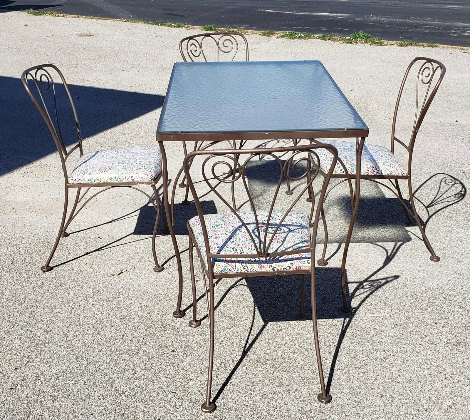 Outdoor Vintage Wrought Iron Garden Set - 2