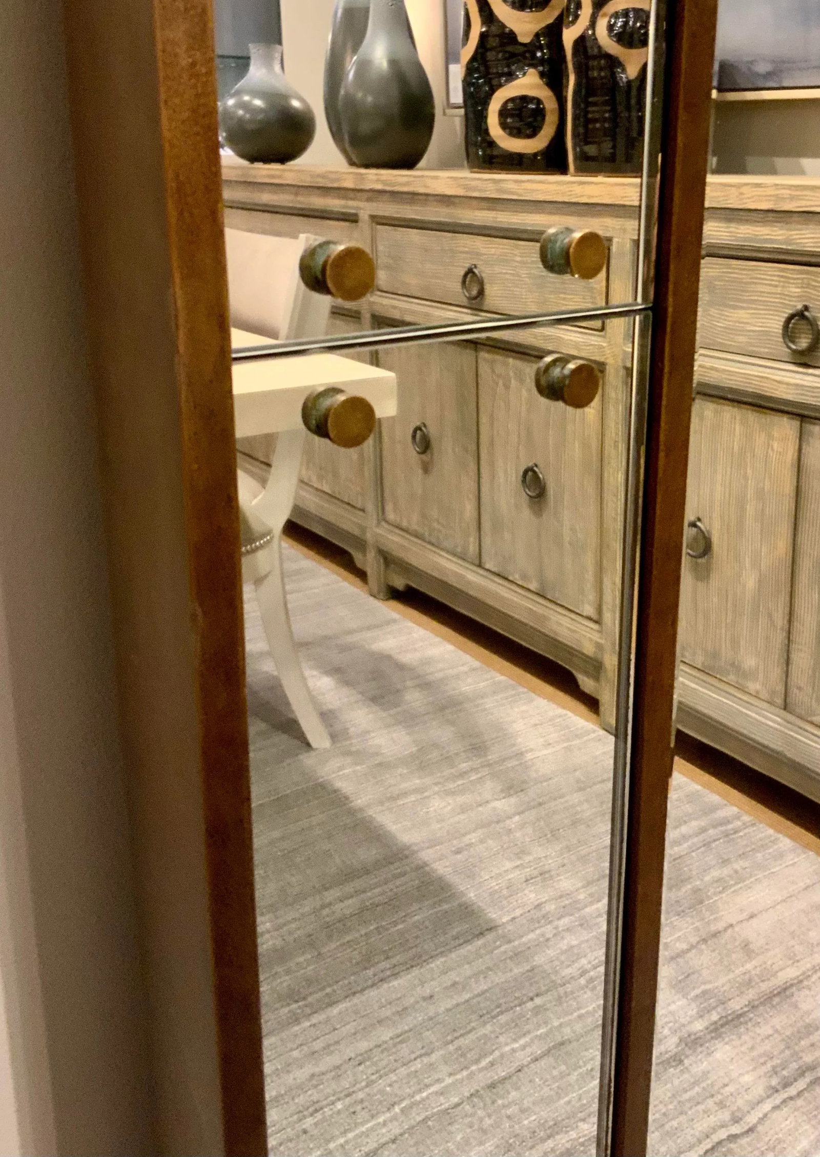 La Barge Modern Bronze Finished Floor Mirror - 2