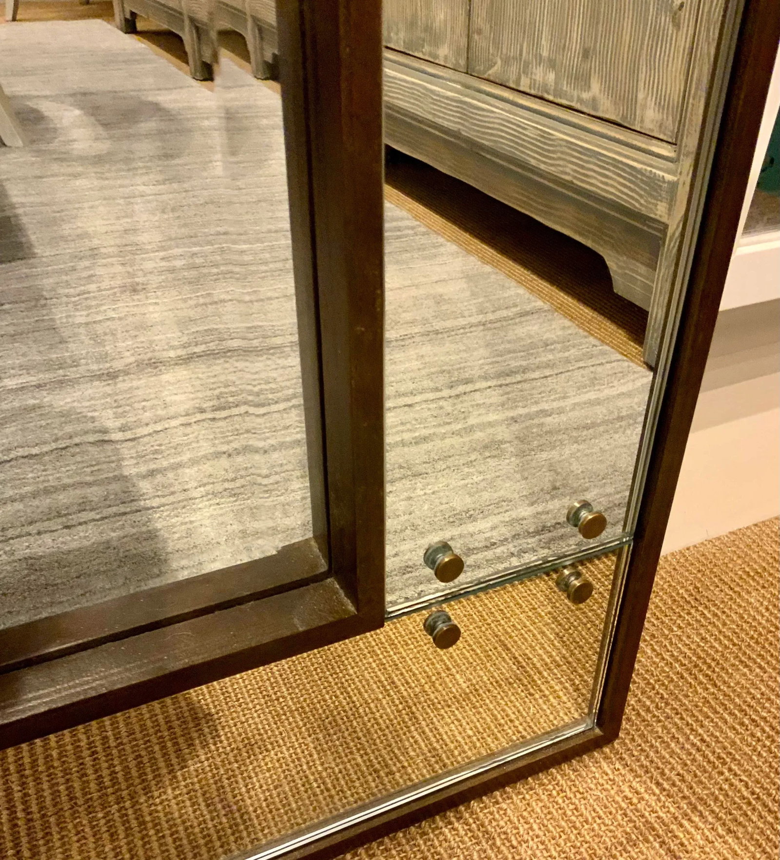 La Barge Modern Bronze Finished Floor Mirror - 3