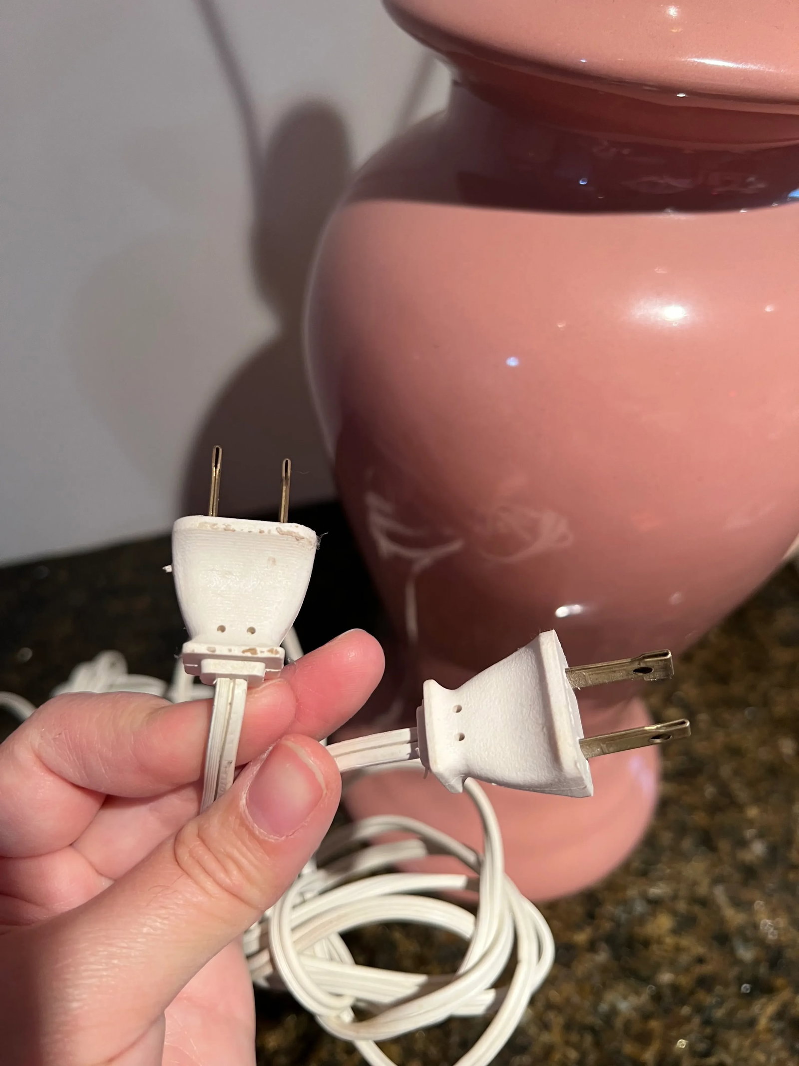 1980s Postmodern Mauve Pink Table Lamps - a Pair - 3