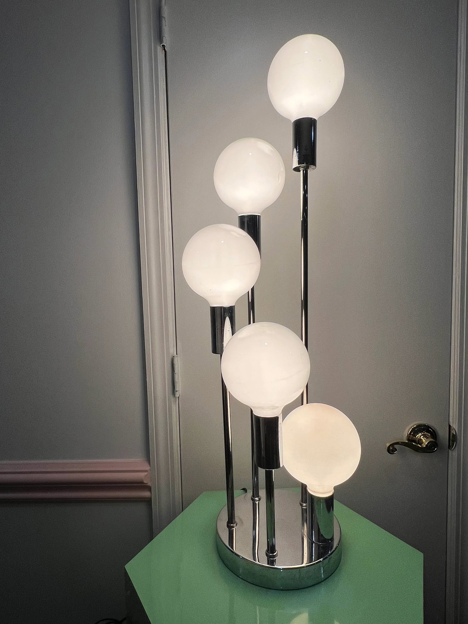 1970 Chrome Cascades Waterfall Table Lamp - 3