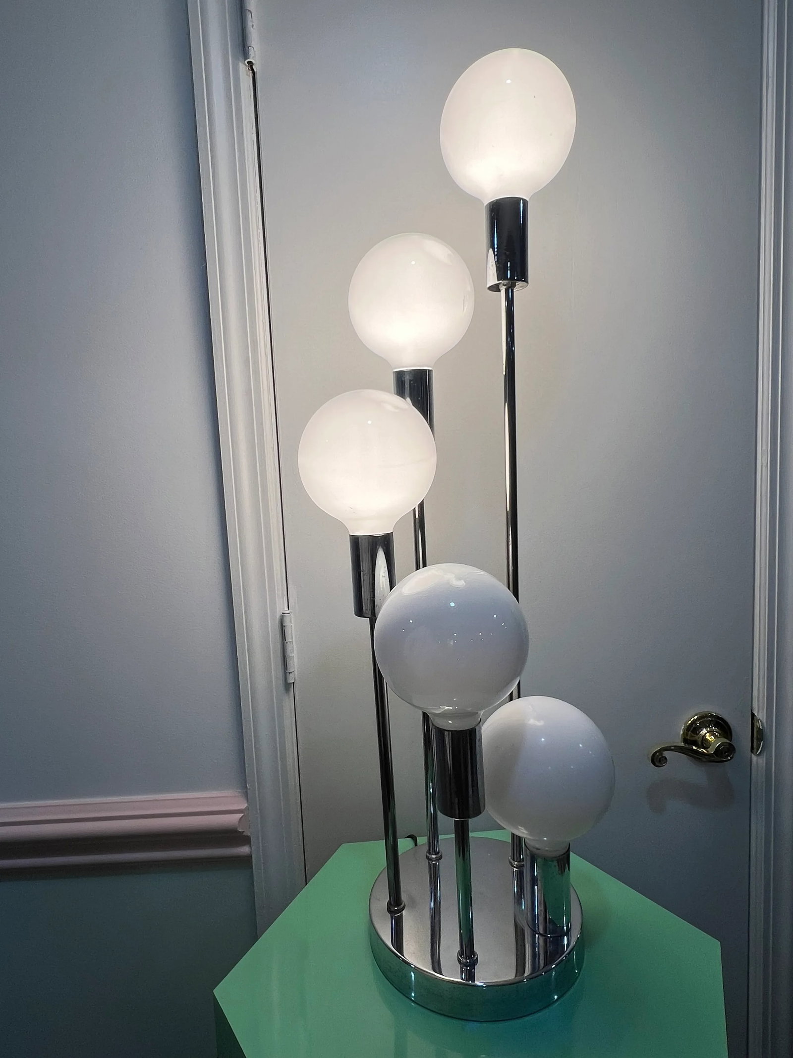1970 Chrome Cascades Waterfall Table Lamp - 4