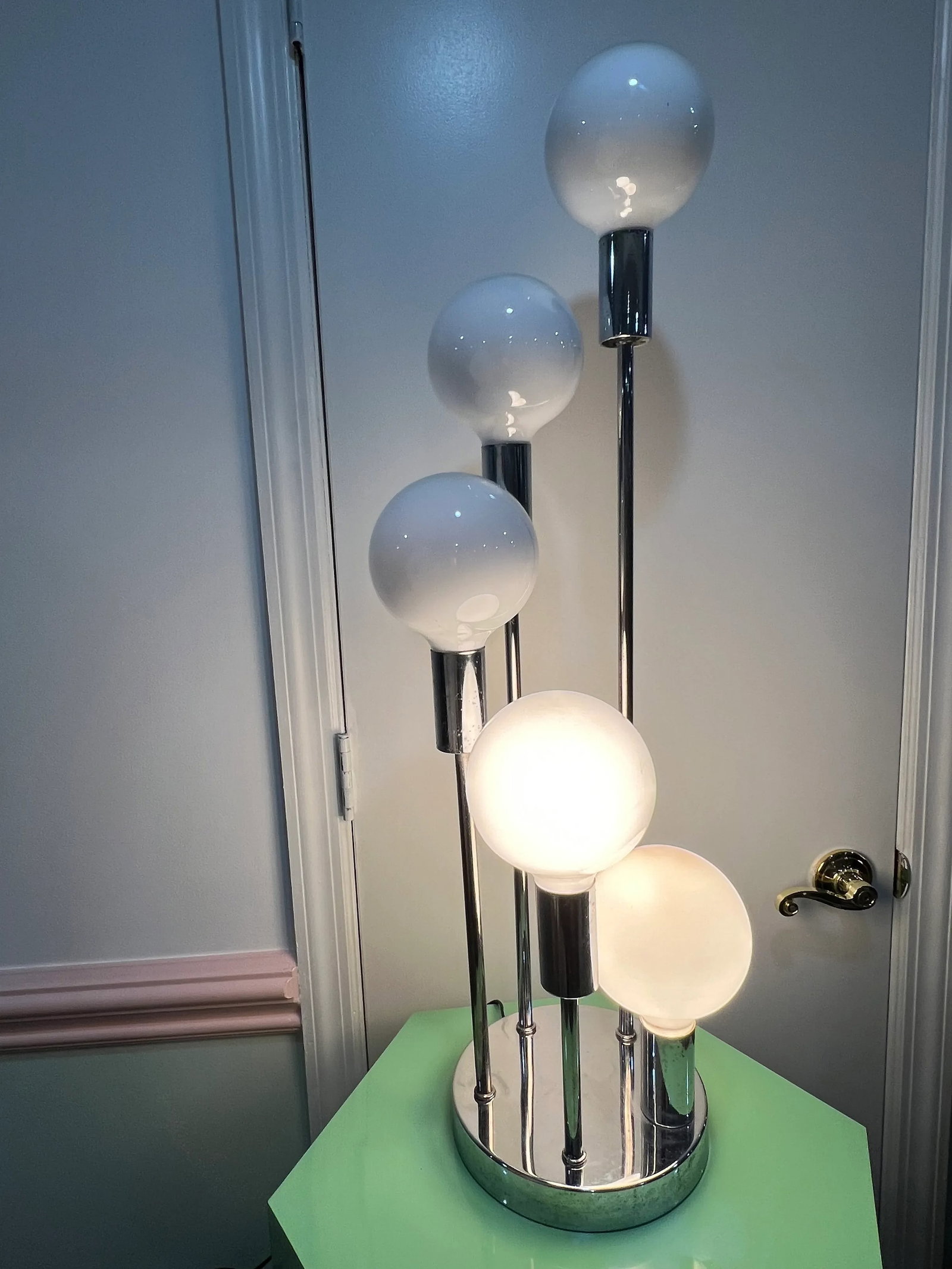 1970 Chrome Cascades Waterfall Table Lamp - 5