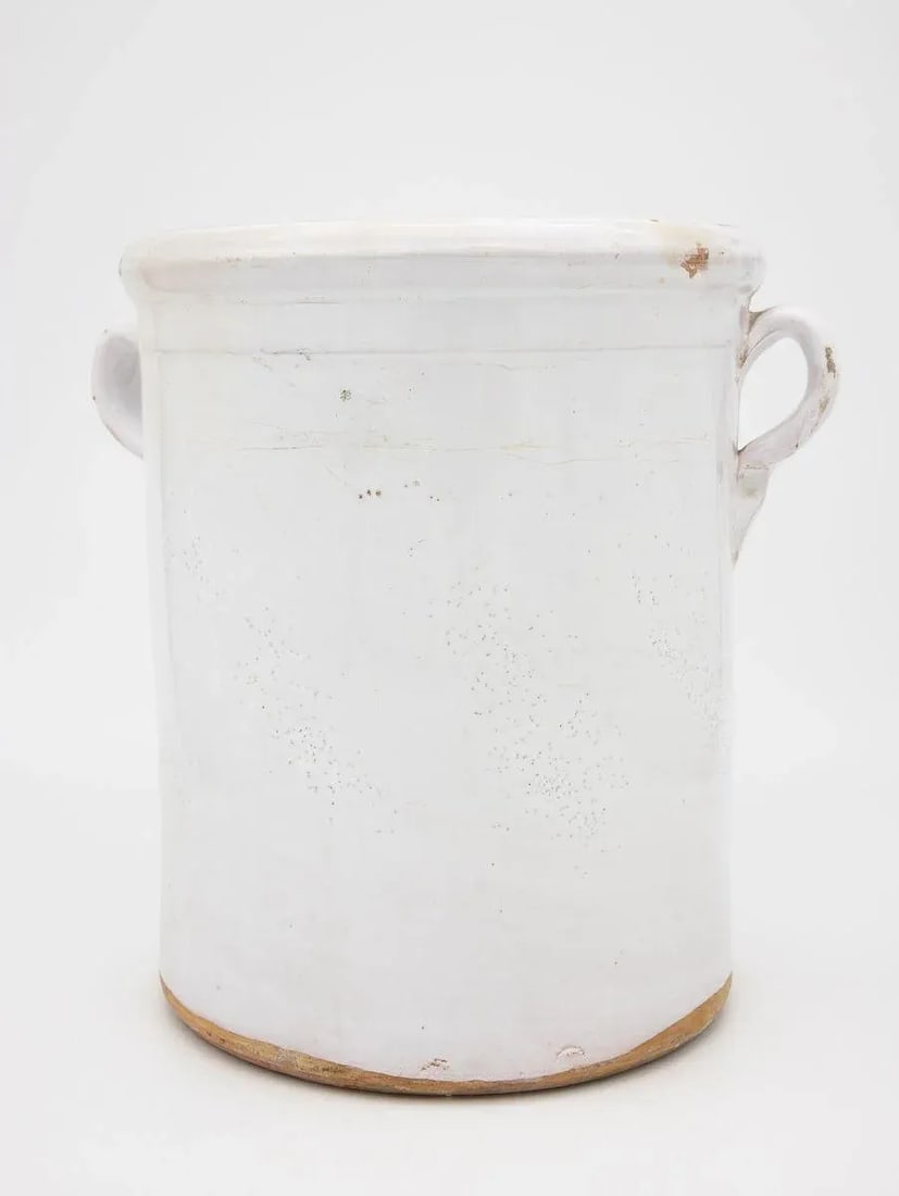 Antique Stoneware Urn With Handles - 2