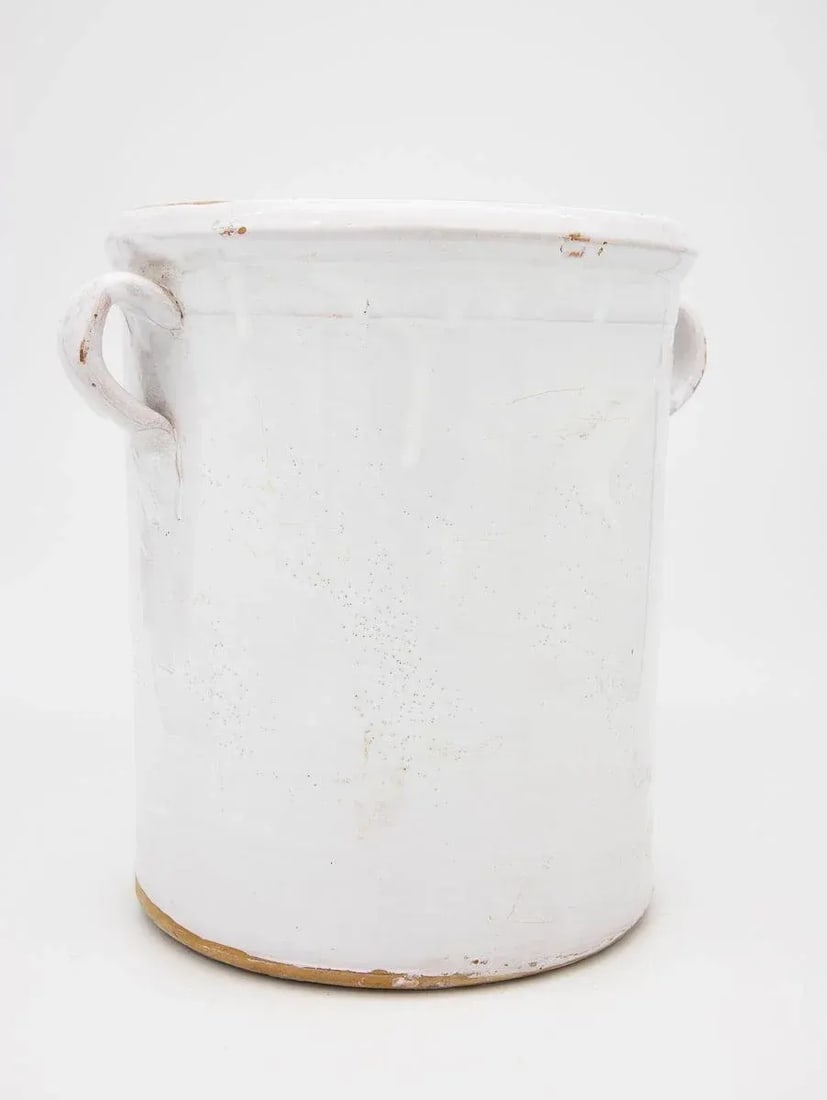 Antique Stoneware Urn With Handles - 4