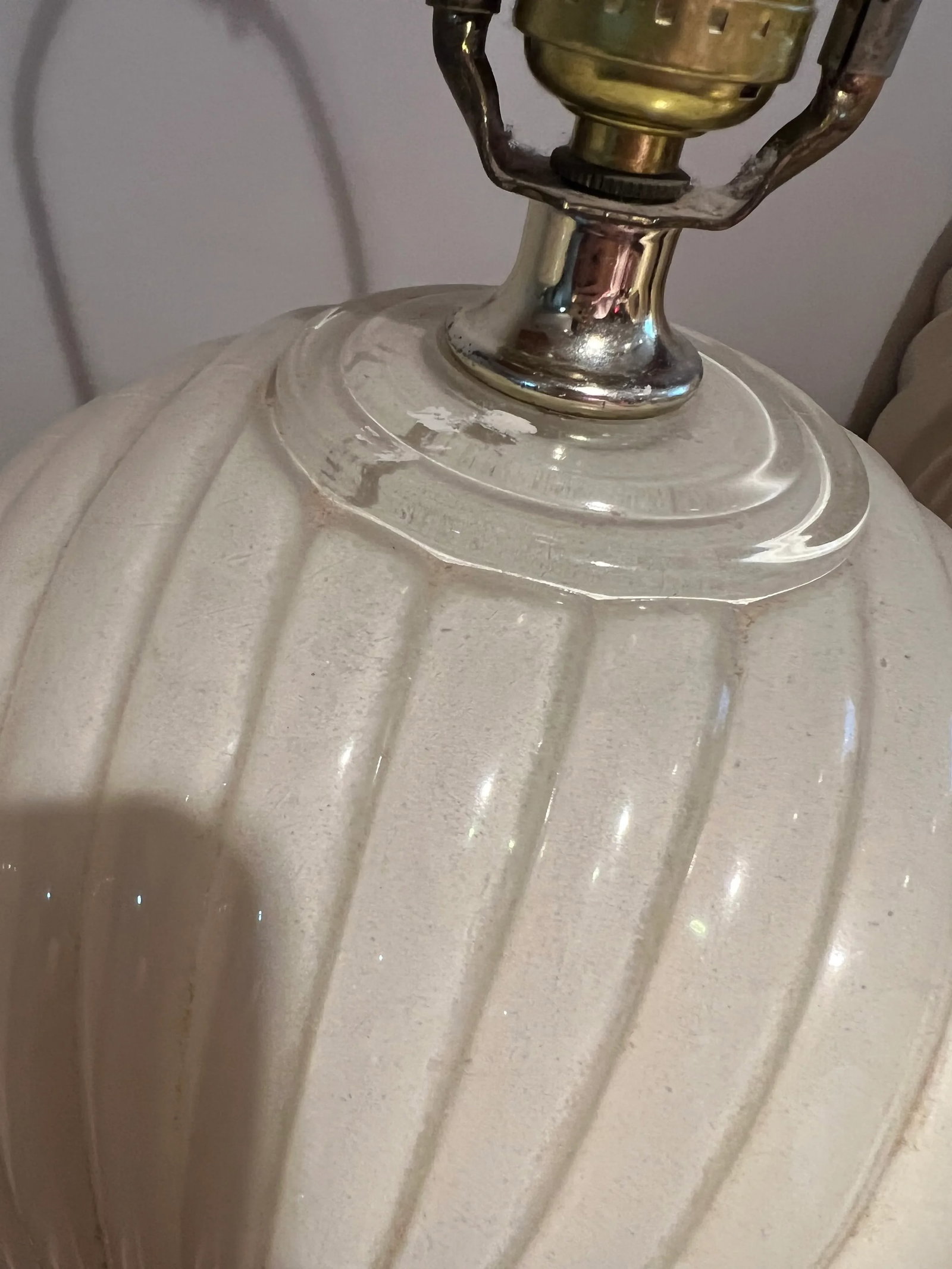 1980 Art Deco Shell Style Table Lamps - a Pair - 3